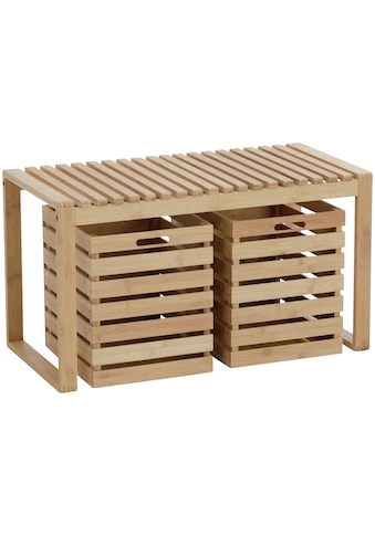 axentia Sitzhocker »Sitzbank, Bambus, mit Schubkästen« kaufen