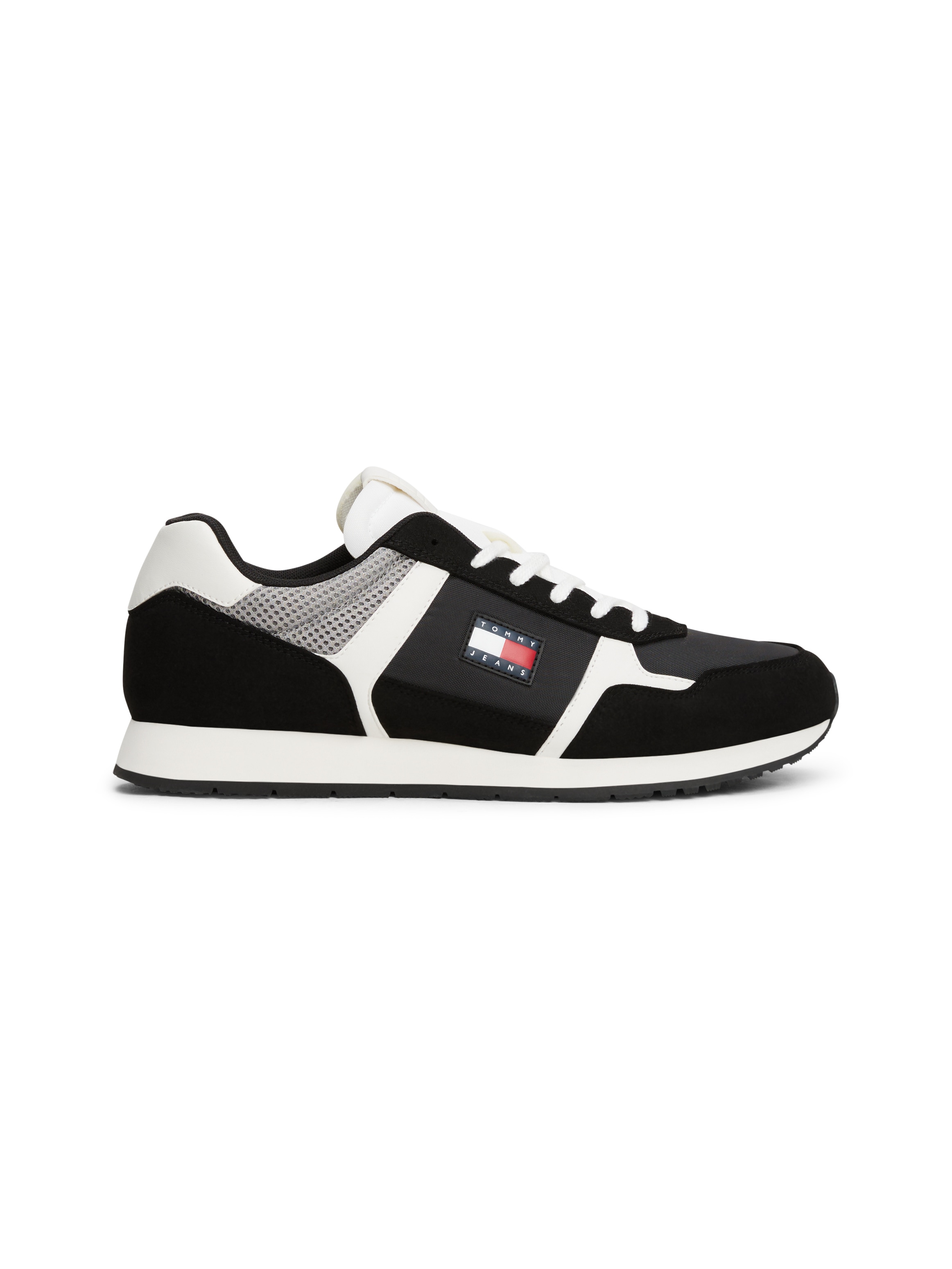 Tommy Jeans Sneaker »TJM RUNNER CASUAL«, Schnürschuh, Halbschuh, Freizeitschuh mit seitliche Logoflag