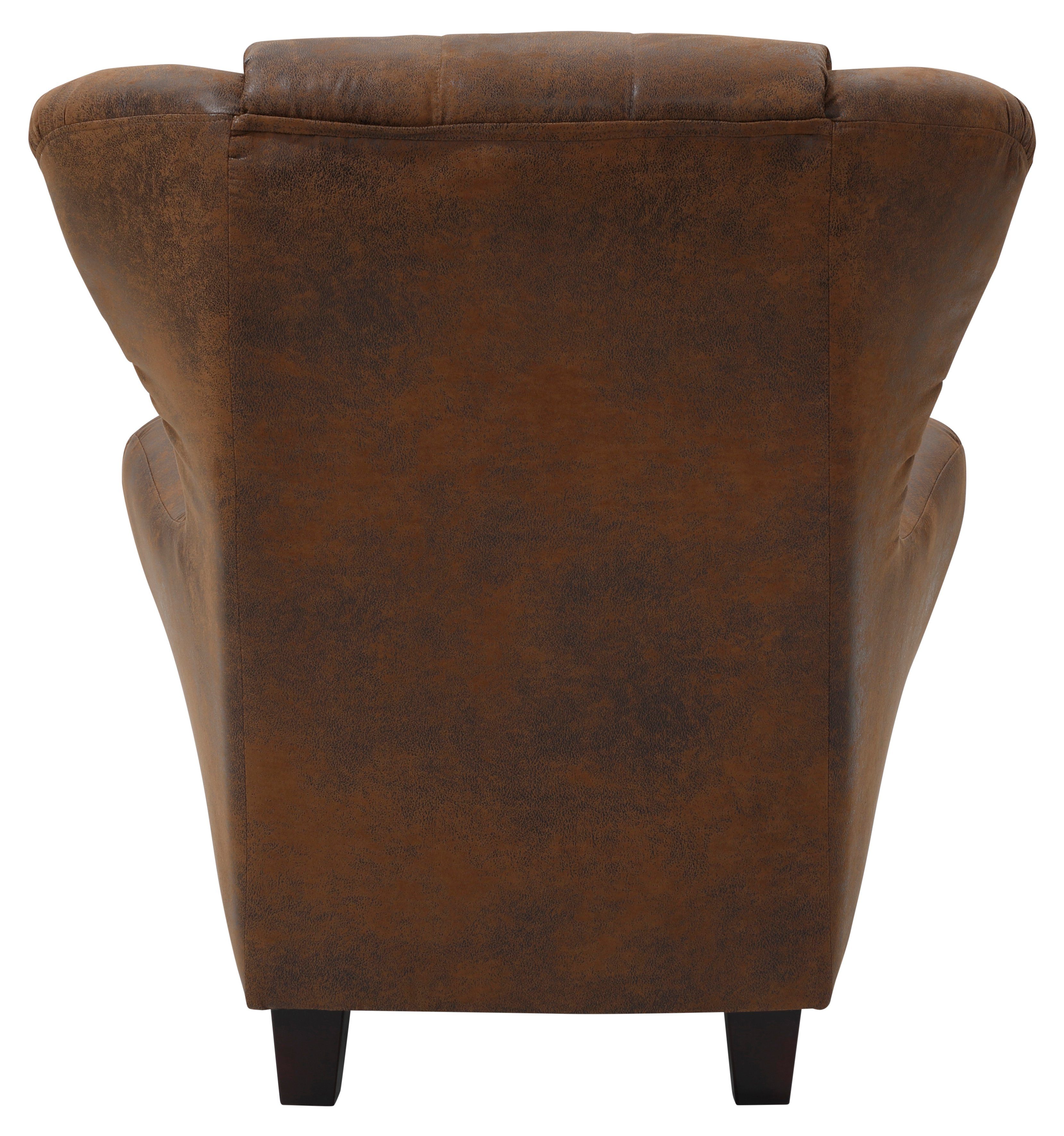 Thumbnail - Home affaire Ohrensessel "Alexander" incl. Hocker, mit Steppung, in vielen Farben