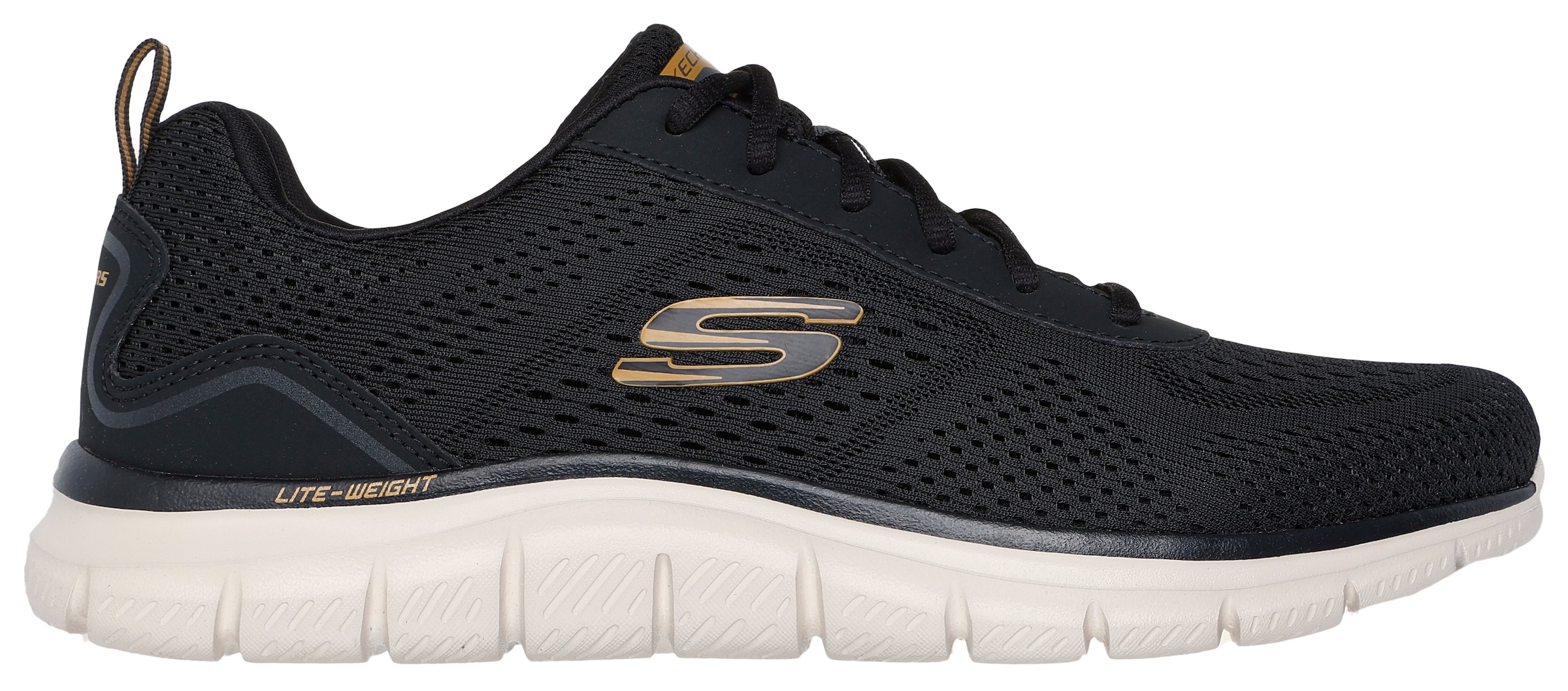 Skechers Slip-On Sneaker »TRACK-LESHUR«, Freizeitschuh, Trainingsschuh, Schlupfschuh im Materialmix
