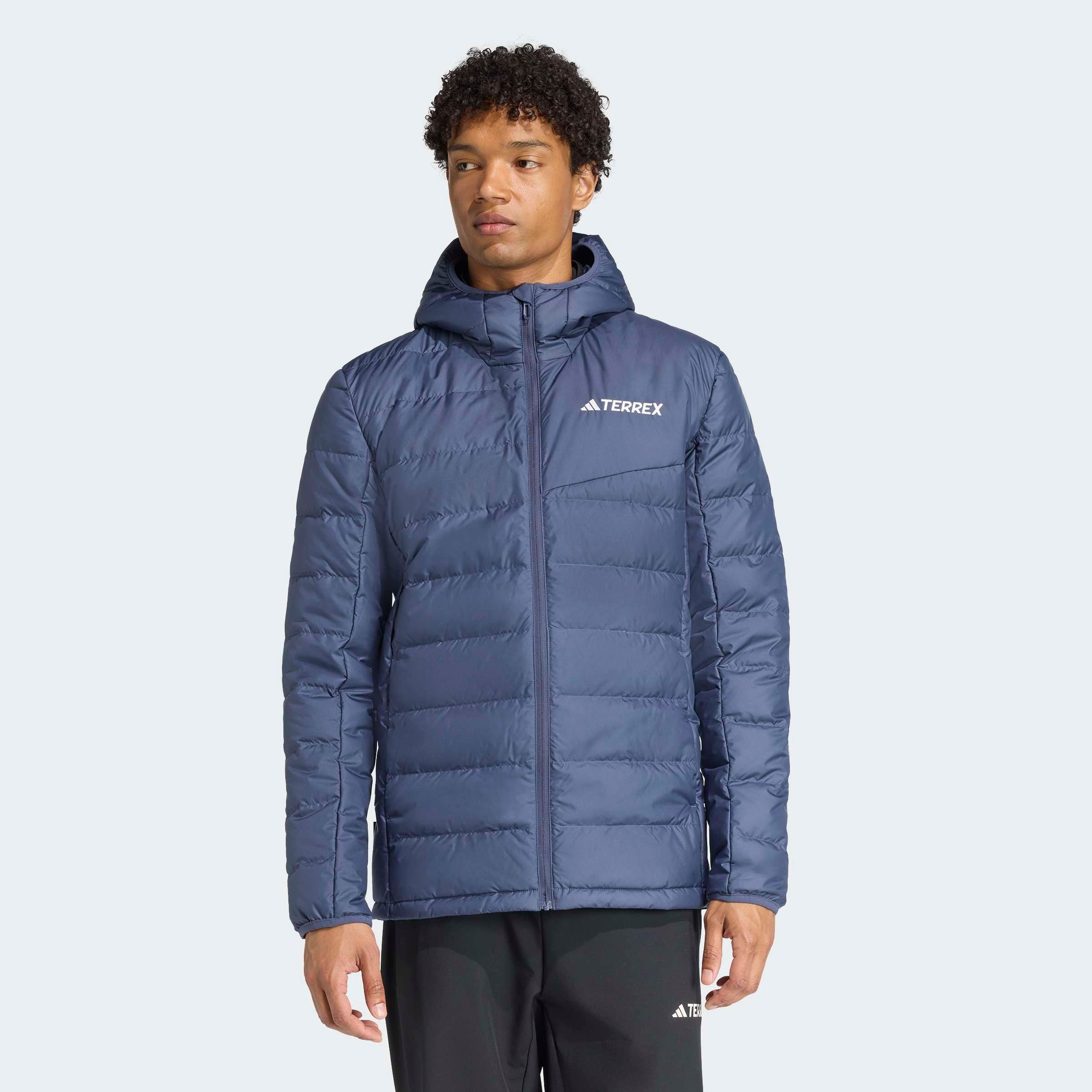 adidas TERREX 1100000002199 "MULTI LIGHT DOWN CLIMAWARM HOODED T" sportlicher Stil, für Wandern, mit Reißverschluss, aus Polyester