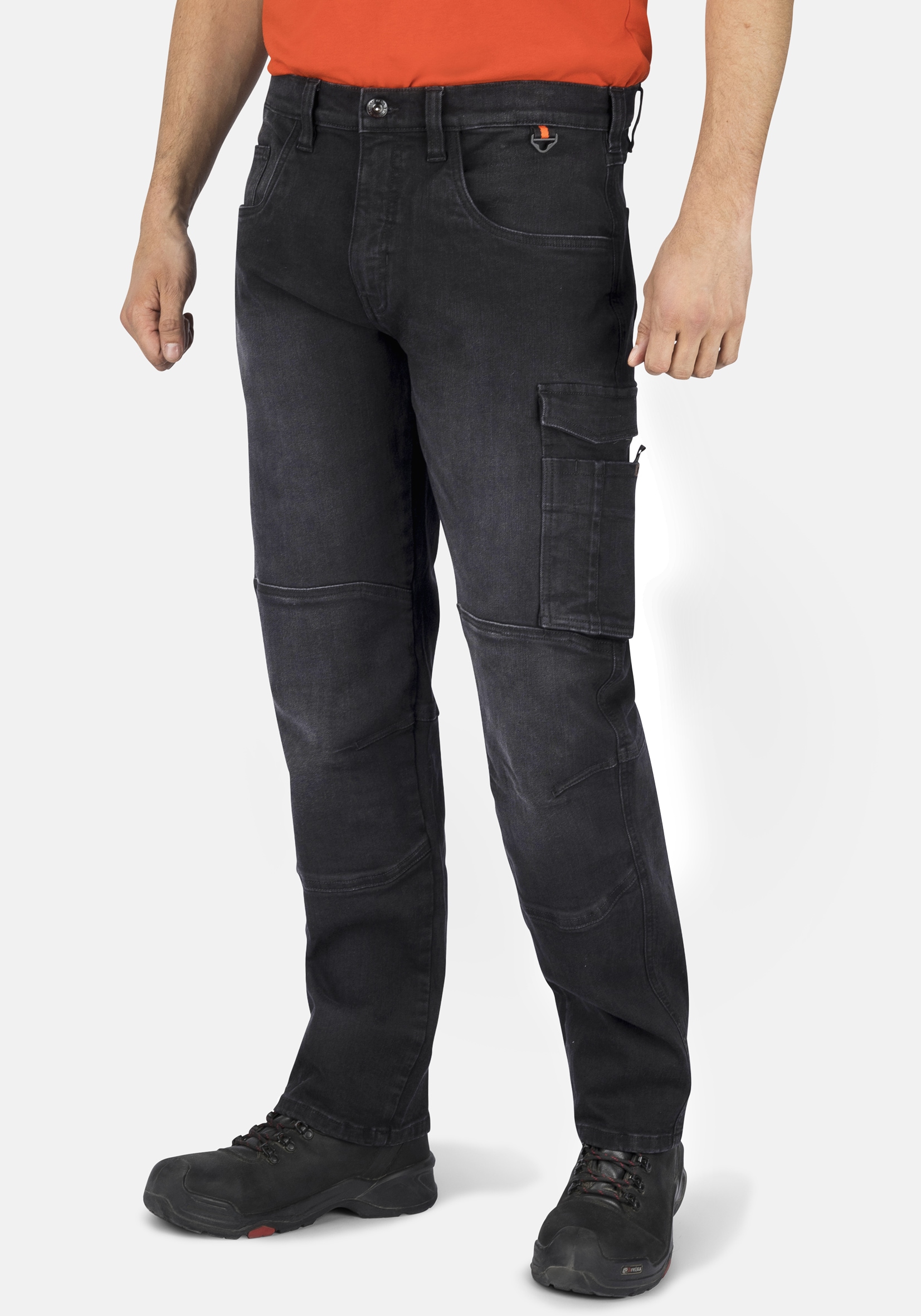 HERO by John Medoox "CALGARY Denim Basic Workwear Arbeits-Cargojeans" Arbeits-Cargojeans Denim / Jeansfür Herren
