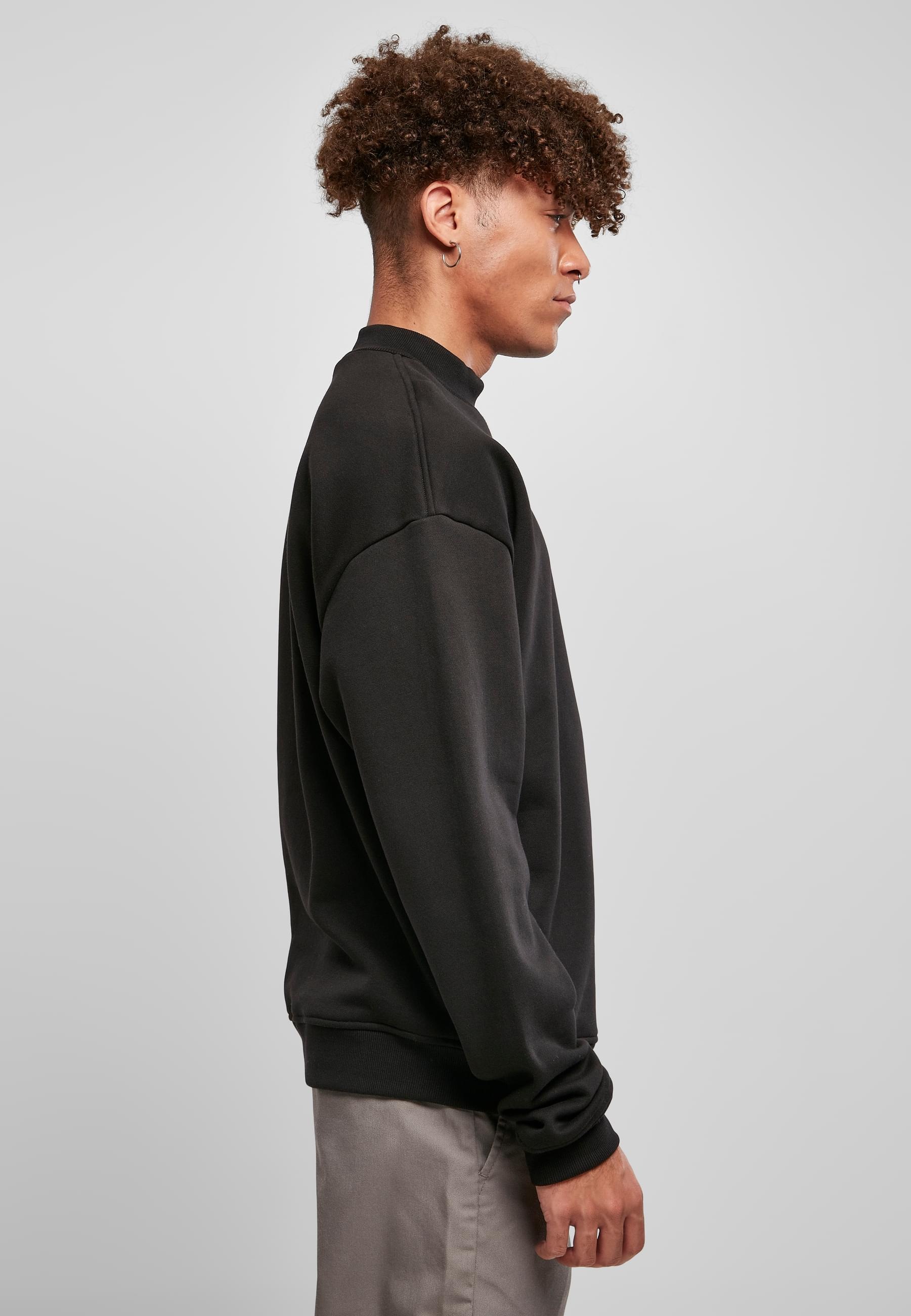 URBAN CLASSICS Rundhalspullover »Urban Classics Herren Mock Neck Crew«, (1 tlg.)