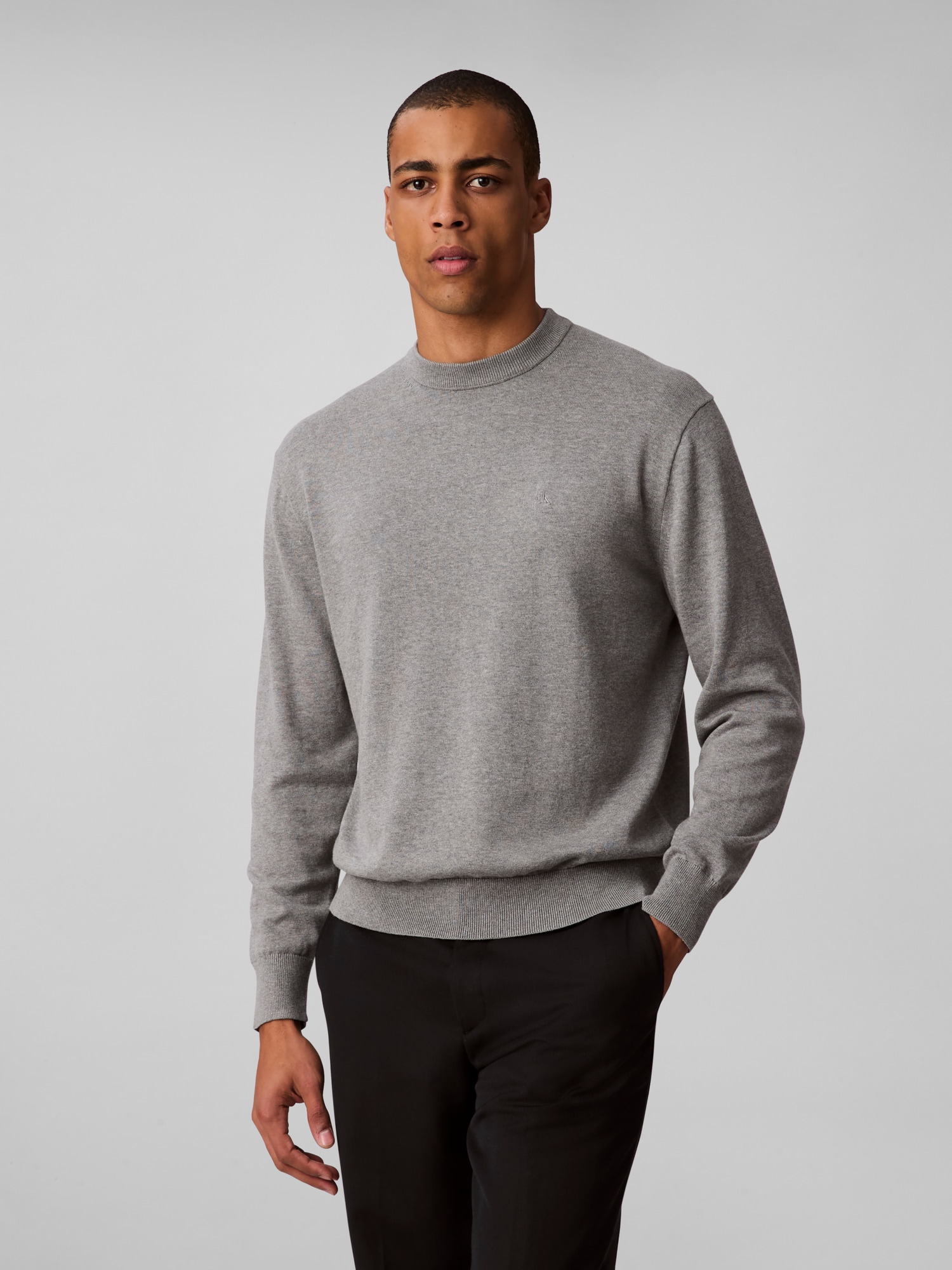 Calvin Klein Jeans Strickpullover "LS EZ COTTON CREWNK SWEATER 12GG", Mit R günstig online kaufen