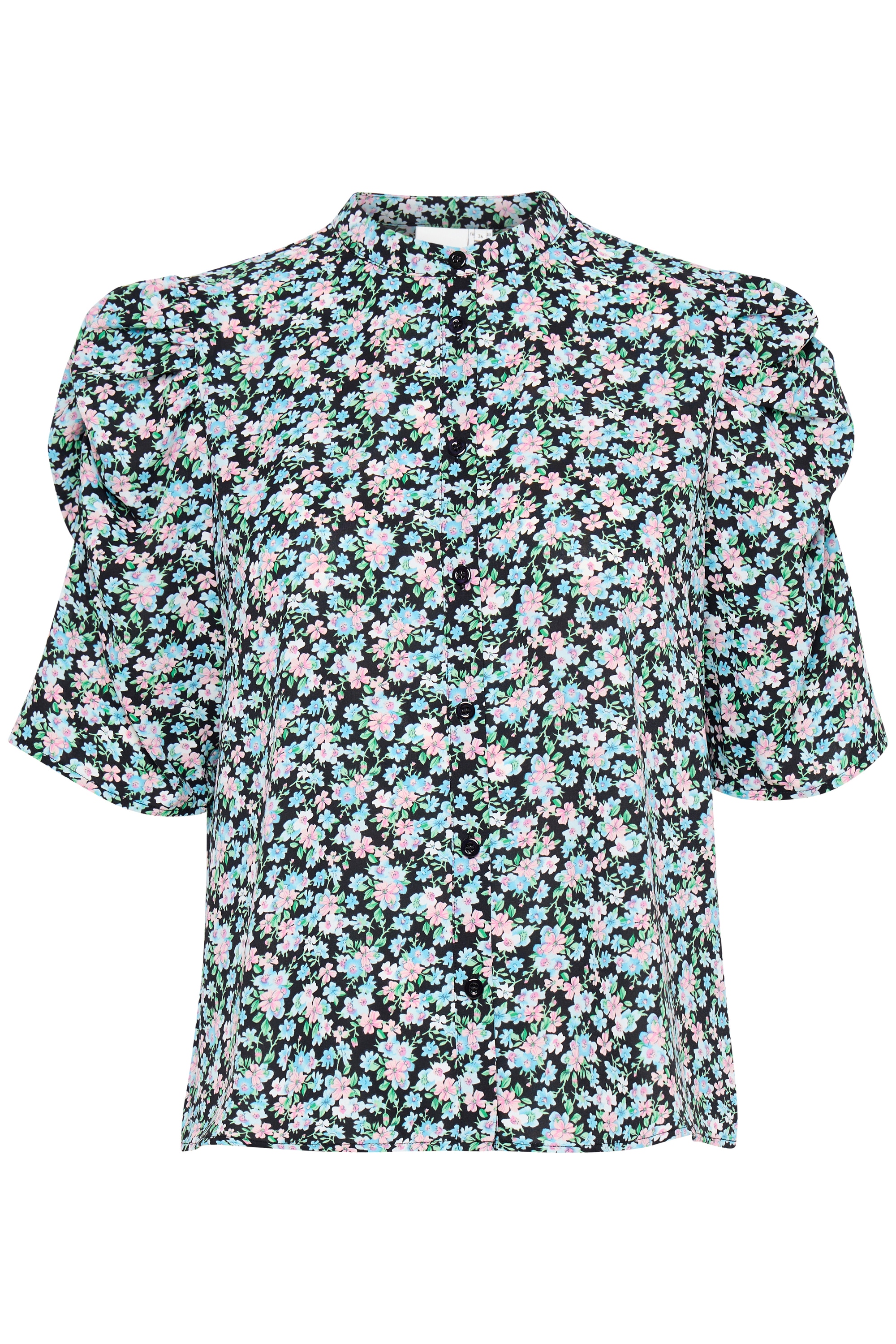 Ichi Kurzarmbluse "Damen Kurzarm-Bluse IXNINA"