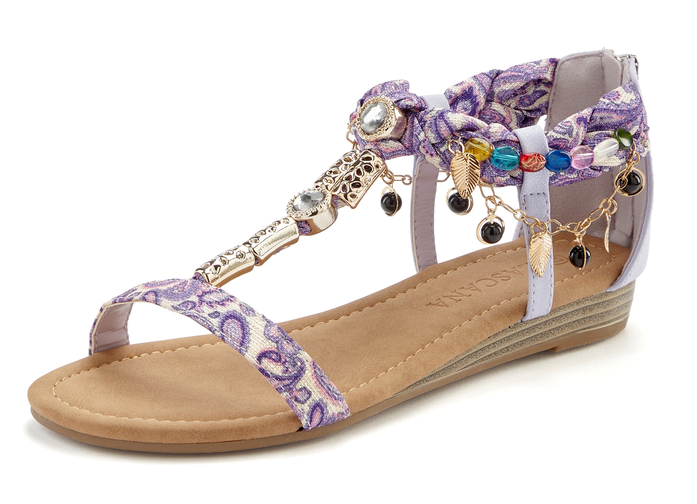 LASCANA Sandale "Sommerschuh, Sandalette,", mit Schmuckkettchen und Schmuck günstig online kaufen