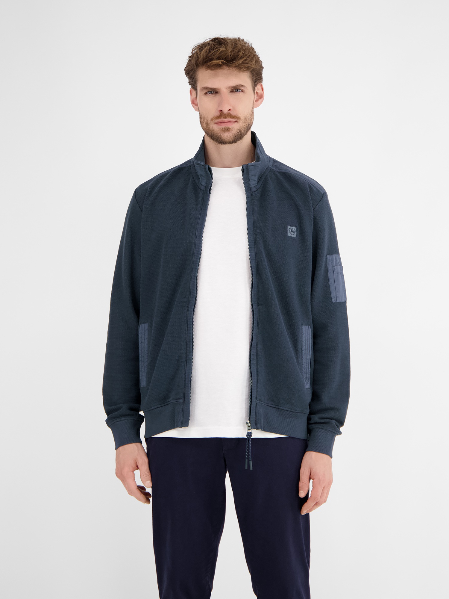 LERROS Sweatjacke »Sweatjacke in Zig-Zag-Struktur«