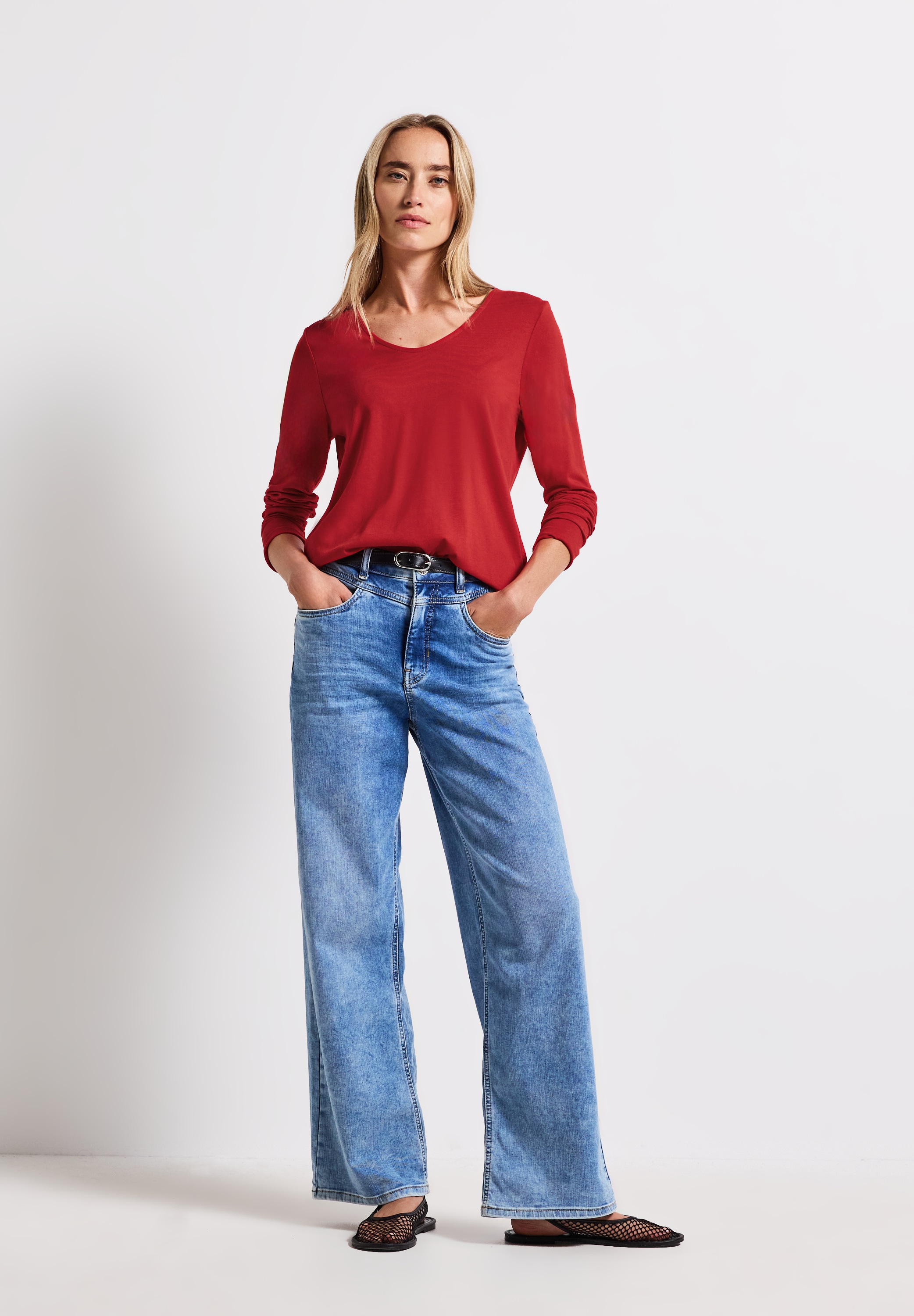 STREET ONE Langarmshirt, im soften Baumwoll-Mix
