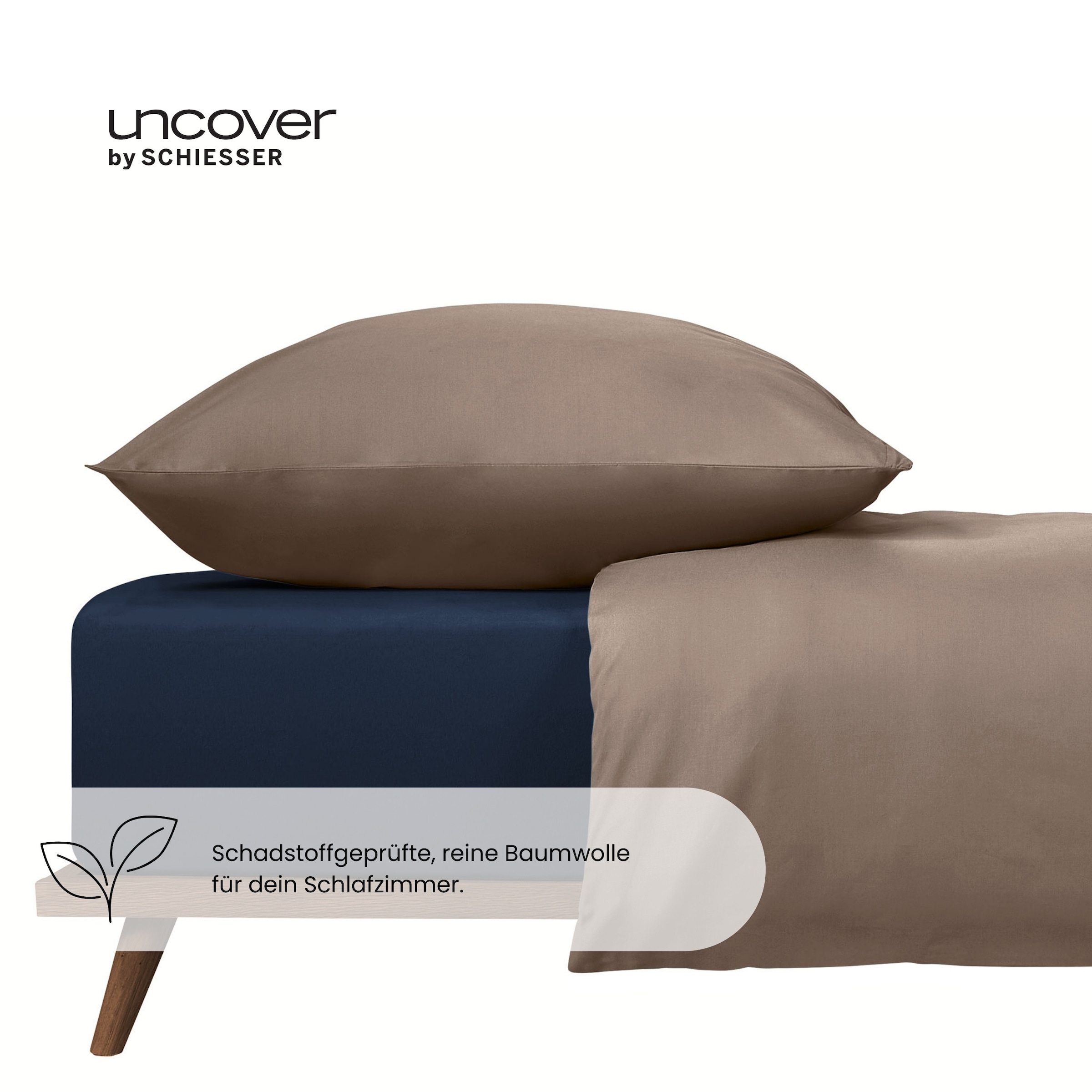 uncover by SCHIESSER Spannbettlaken »New Jersey aus 100% Baumwolle«, Made in Green