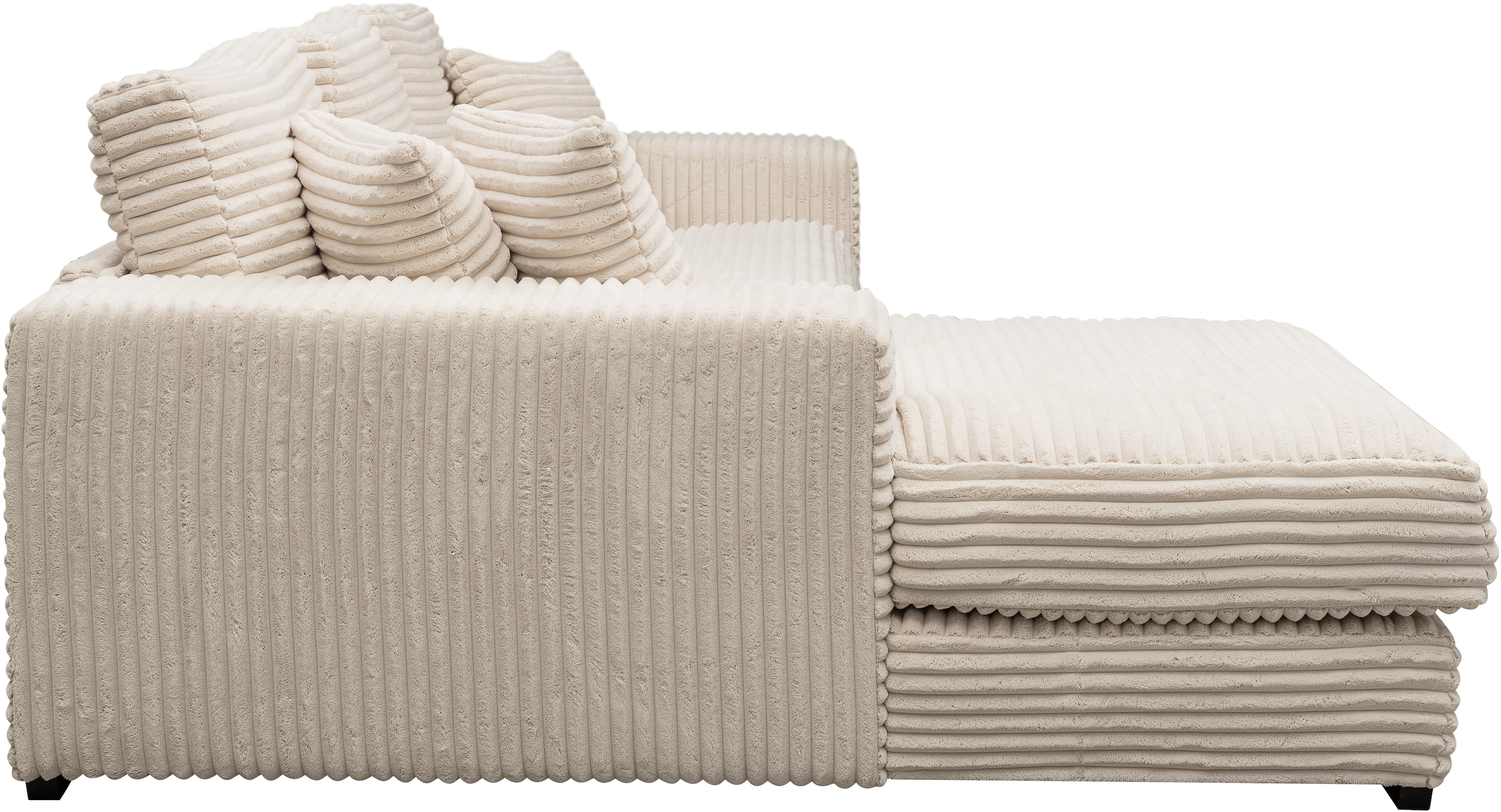 WERK2 Ecksofa »Eden modern und zeitlos, geschmackvolles Sofa, Breite 286cm, L-Form«, Design Ecksofa in Cord mit besonders weichem Sitzkomfort