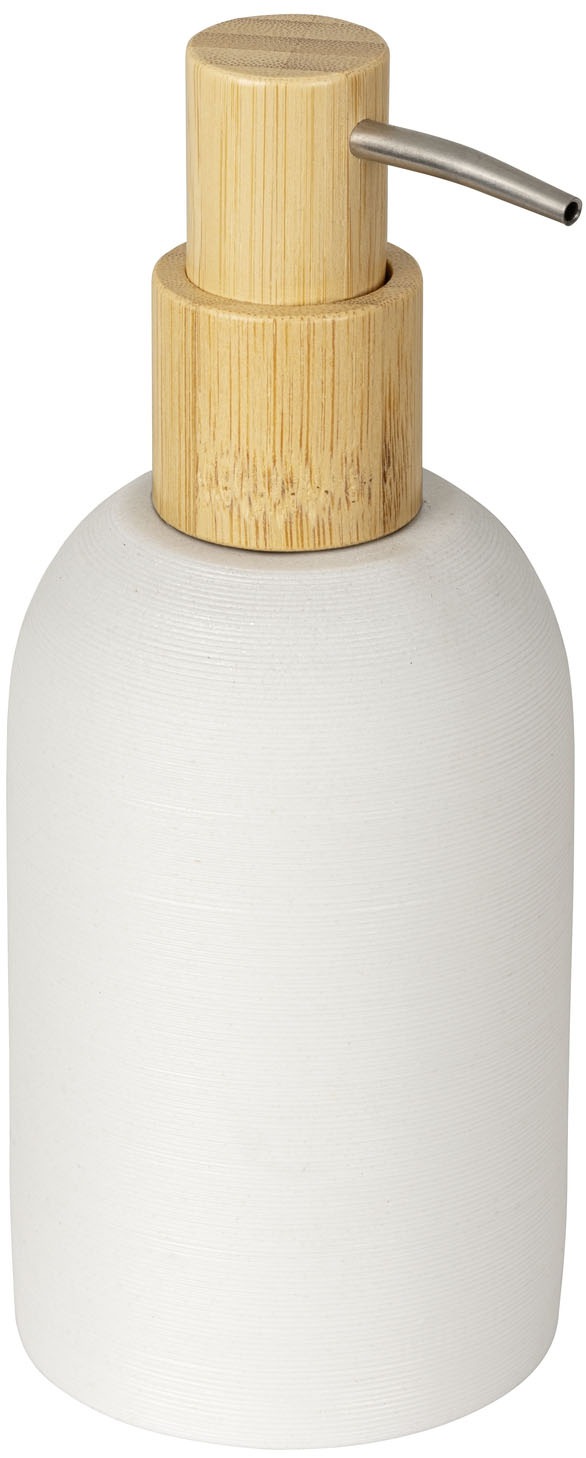 Thumbnail - WENKO Seifenspender "Altavalle" robuster Dosierspender aus Polyresin und Bambus, moderne Optik, 250 ml