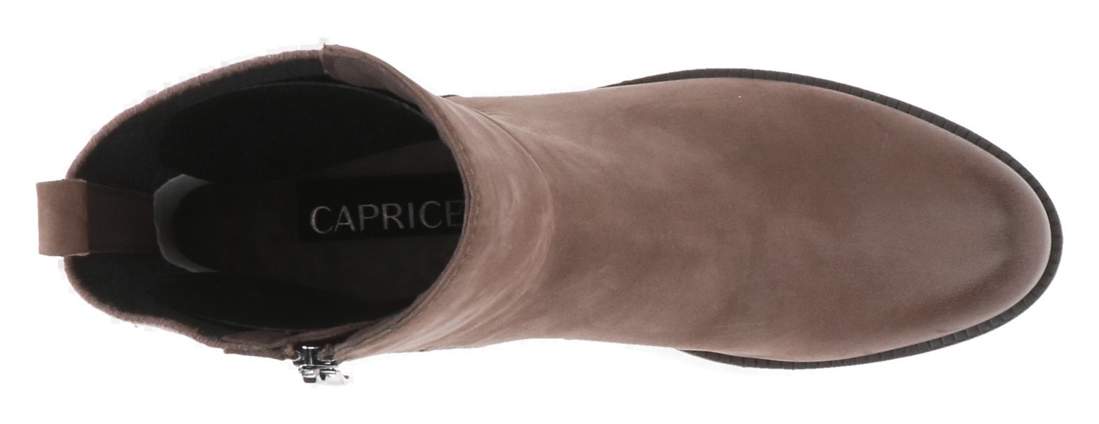Caprice Chelseaboots, Blockabsatz, Stiefelette, Komfortschuh mit breitem Stretcheinsatz