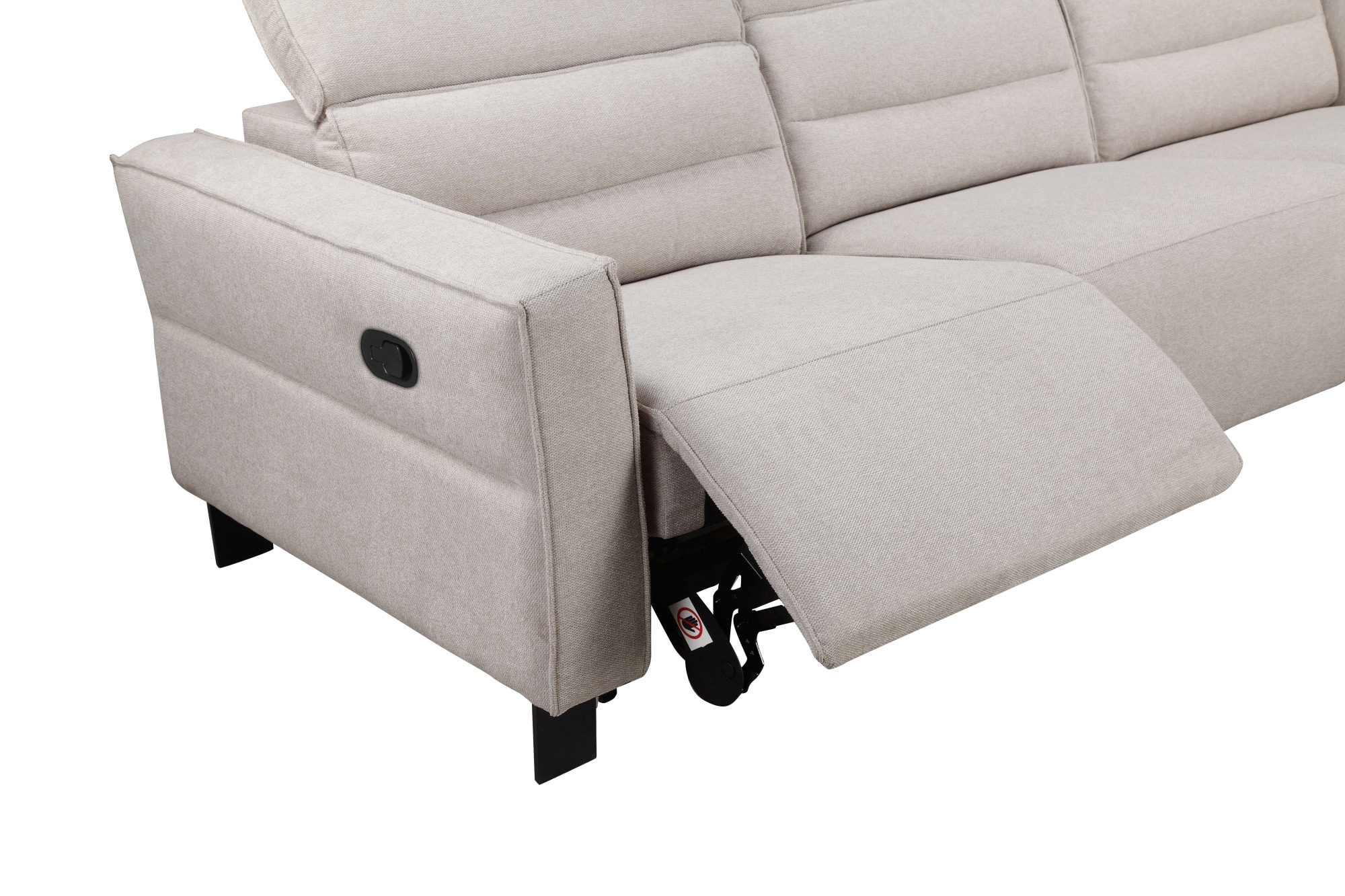 Places of Style Ecksofa »Carpari, L-Form, 263 cm, mit manueller o. elektrischer Relaxfunktion«, und USB/ Kopfteilverstellg