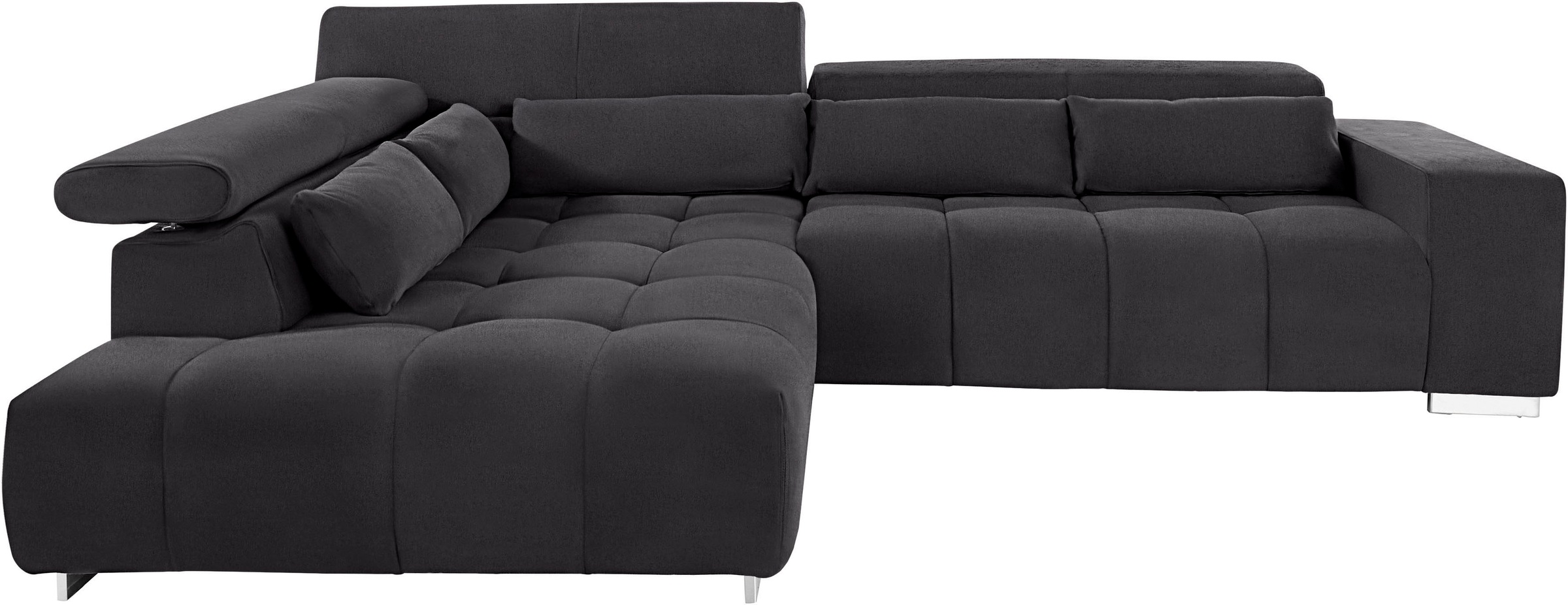 COTTA Ecksofa »Orion L-Form«, mit Kopfteilverstellung & 5 Nierenkissen