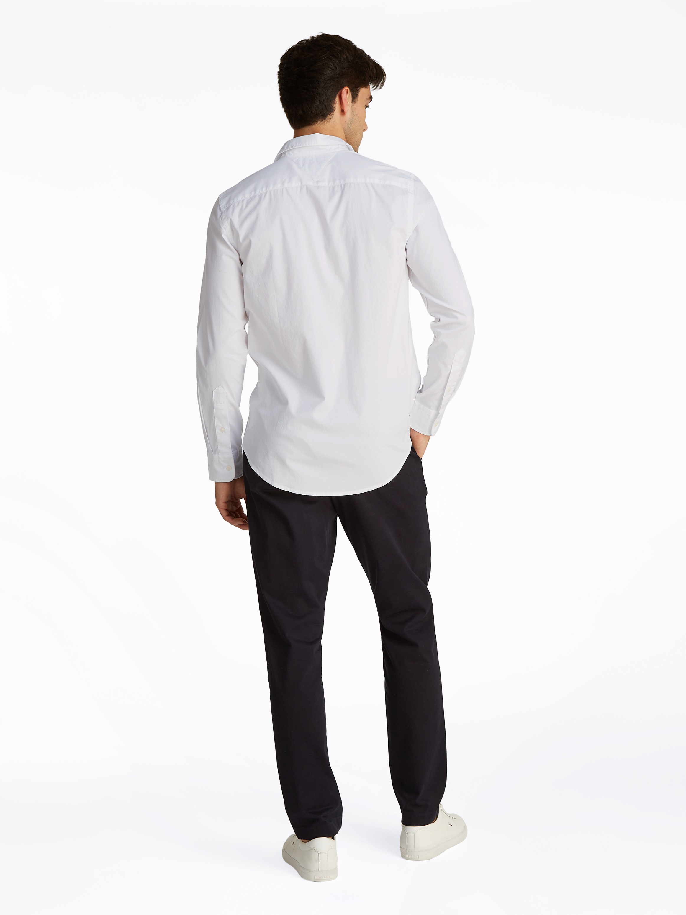 Tommy Hilfiger Businesshemd »FLEX POPLIN KENT COLLAR SF SHIRT«, mit Logostickerei