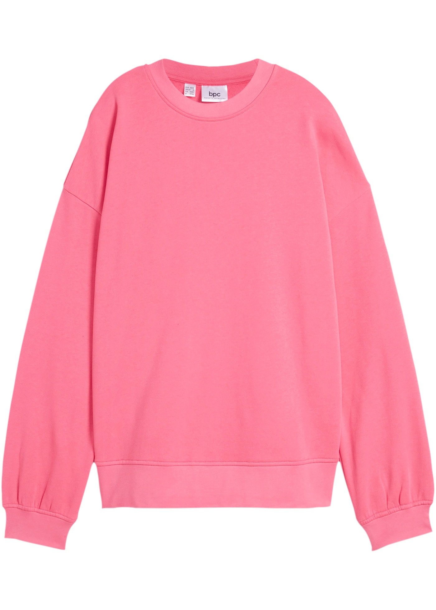 bonprix Sweatshirt , Oversize-Passform, aus reiner Baumwolle, elastische Bündchen
