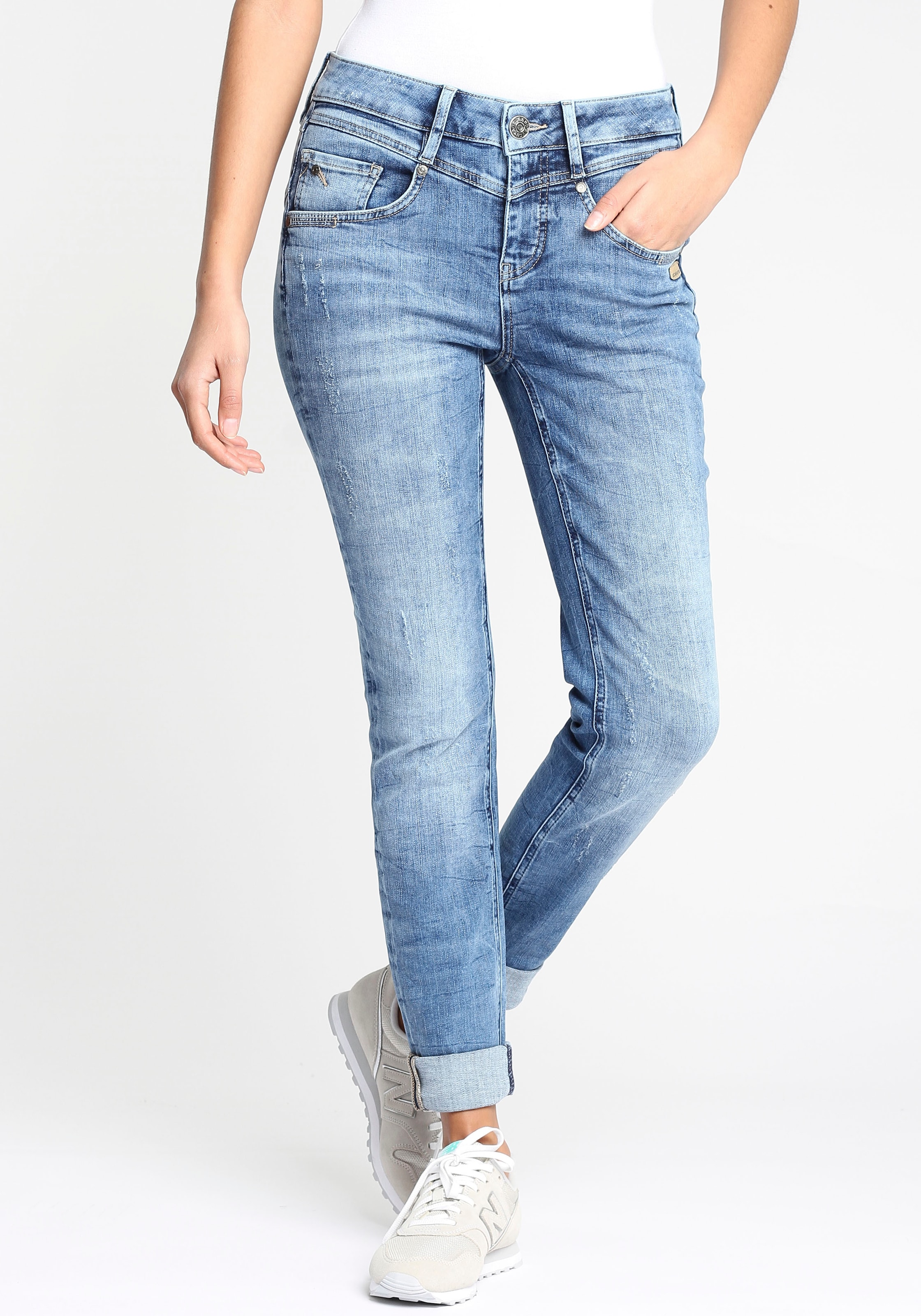 GANG Skinny-fit-Jeans »94MARISSA«, mit modischer V-Passe vorn & hinten