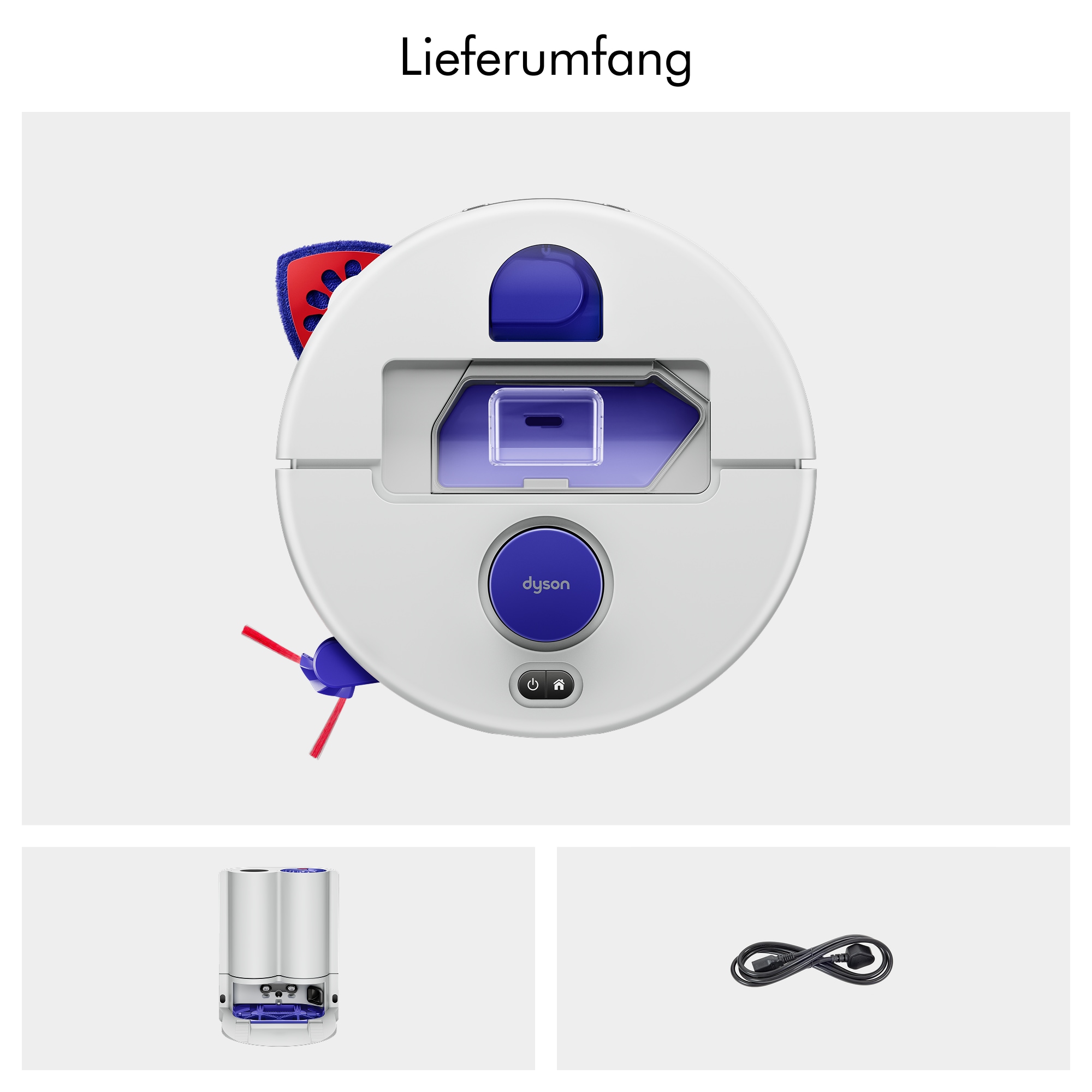 DYSON Nass-Trocken-Saugroboter »Dyson R2 Nurovi™ Wash+Dry Saugroboter« 21.000 Pa Saugkraft; Twin-capture™-System; Reuleaux-Dreieck-Wischpads
