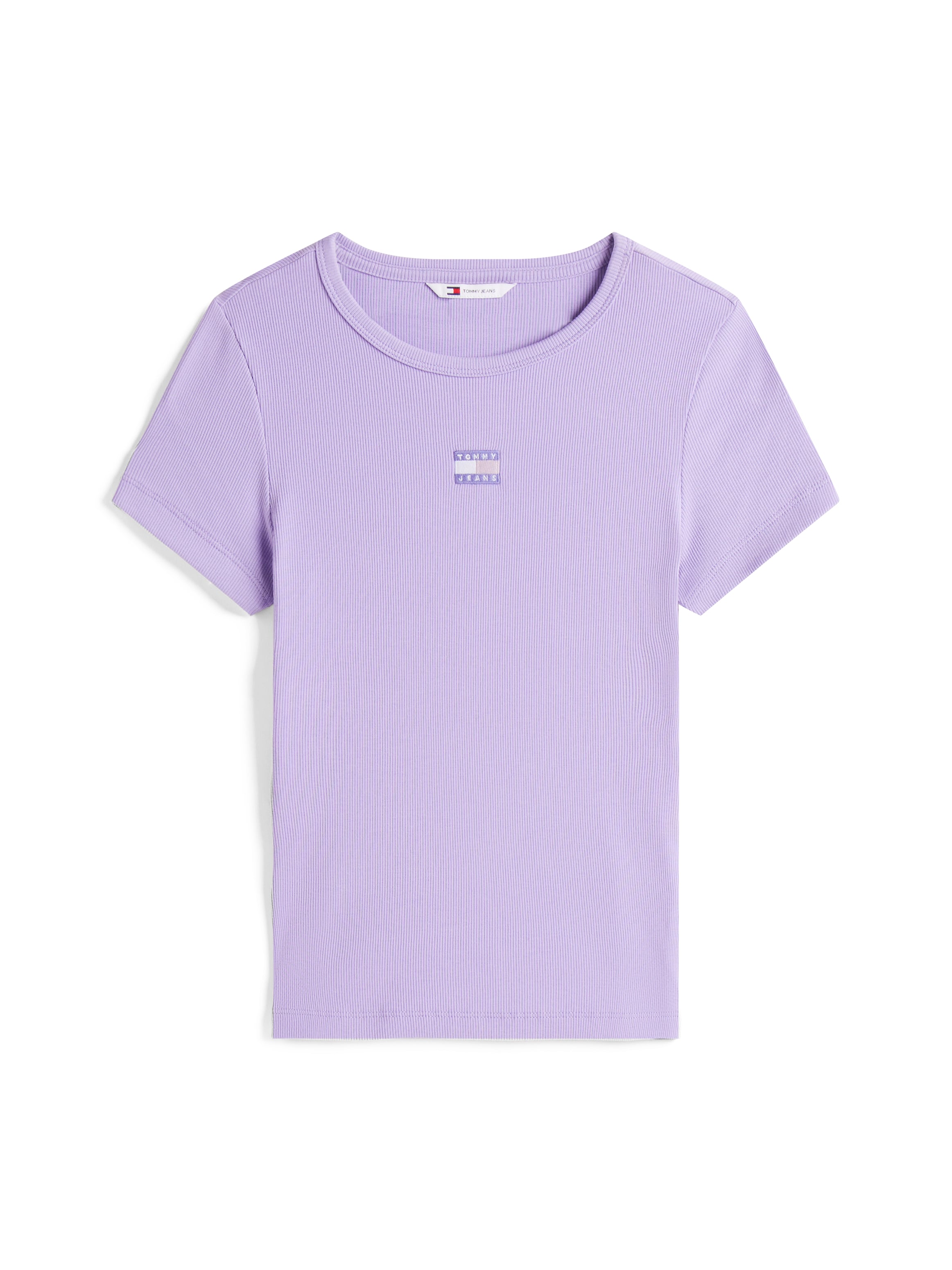 Tommy Jeans T-Shirt »TJW SLIM BADGE RIB TEE«, in Rippoptik