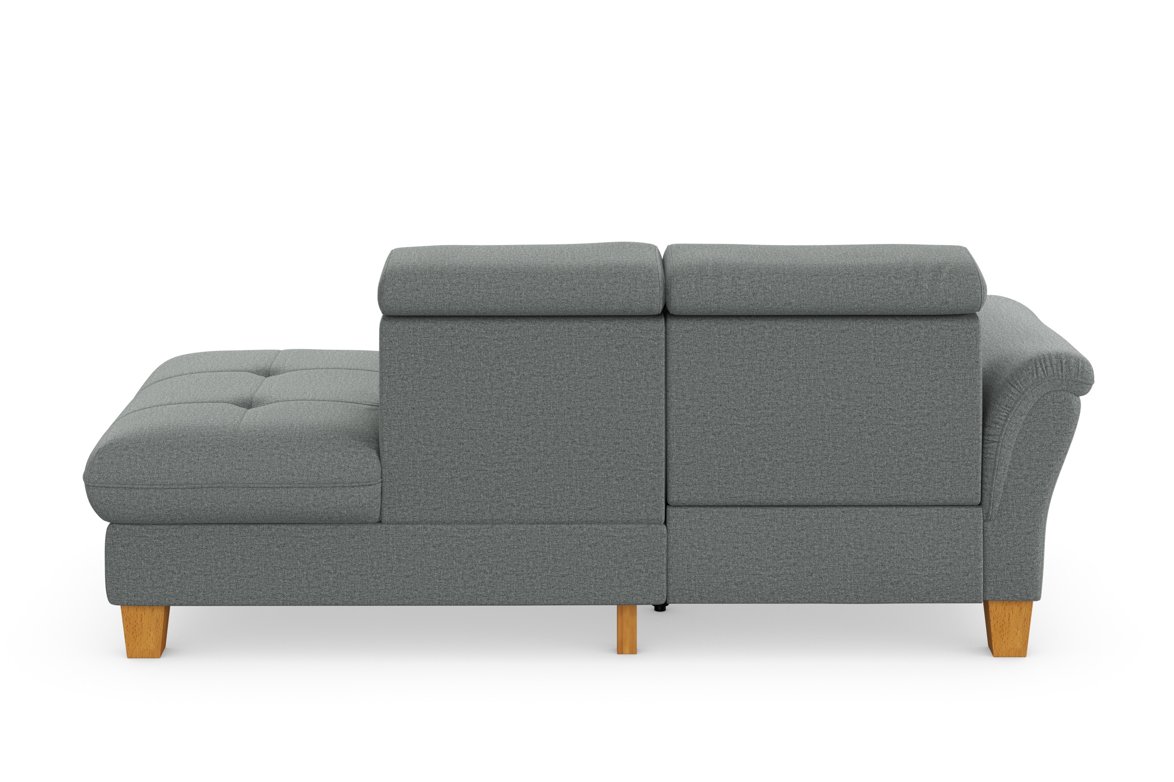Recamiere HOME AFFAIRE "Lindgren", grau, B:206cm H:84cm T:93cm, 100% Polyester, Sofas, Recamiere, wahlweise motorische TV-Funktion, Bettkasten und Kopfteilverstellung 3