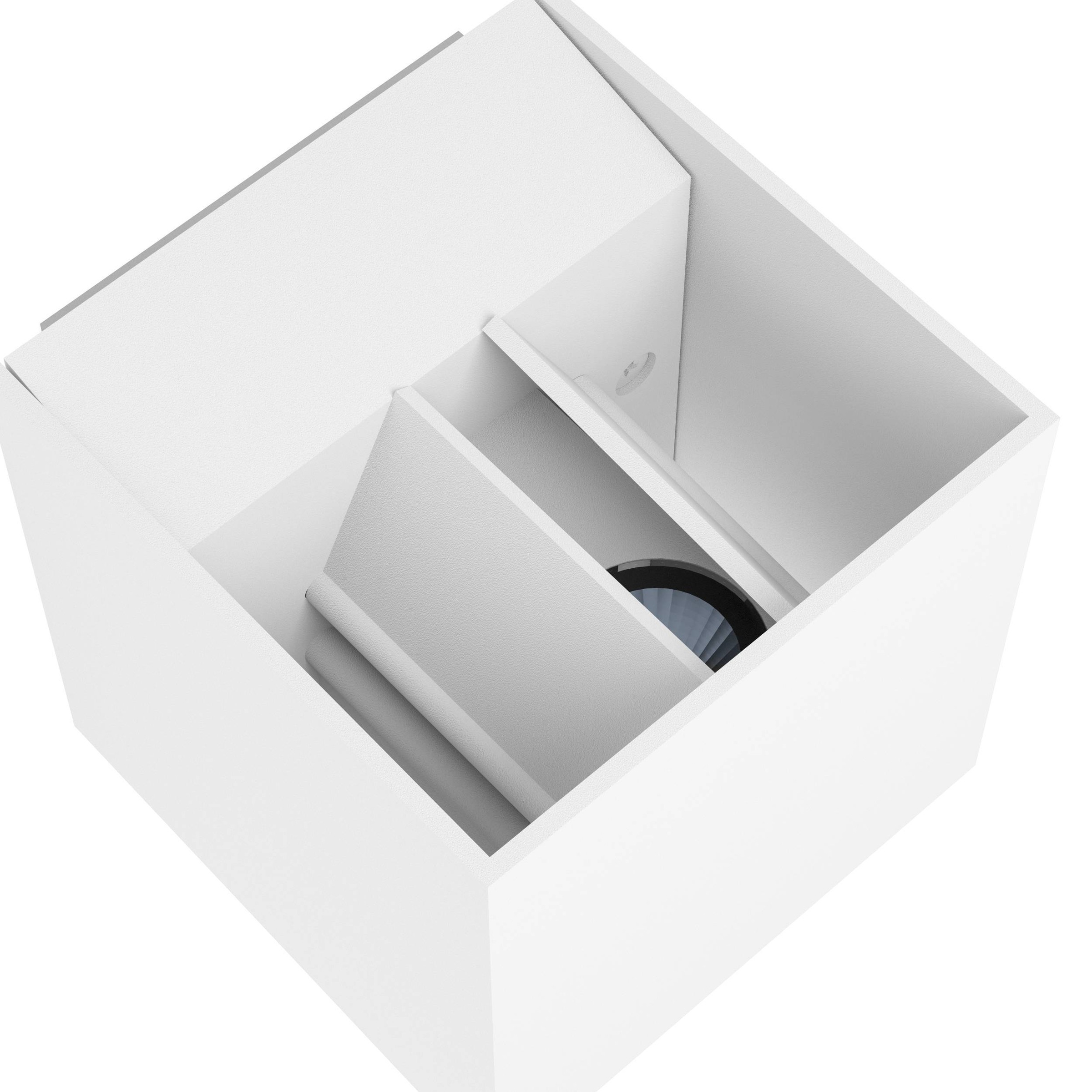 EGLO Wandleuchte »Calpino LED Außen-Wandlampe, Außenleuchte, Wandleuchte aus Alu, IP54« LED-Modul 1 Stk. Warmweiß Wand-/Deckenleuchte - L10,5 x H10,5 x AL11 cm - weiß - 2X3,3W inkl.