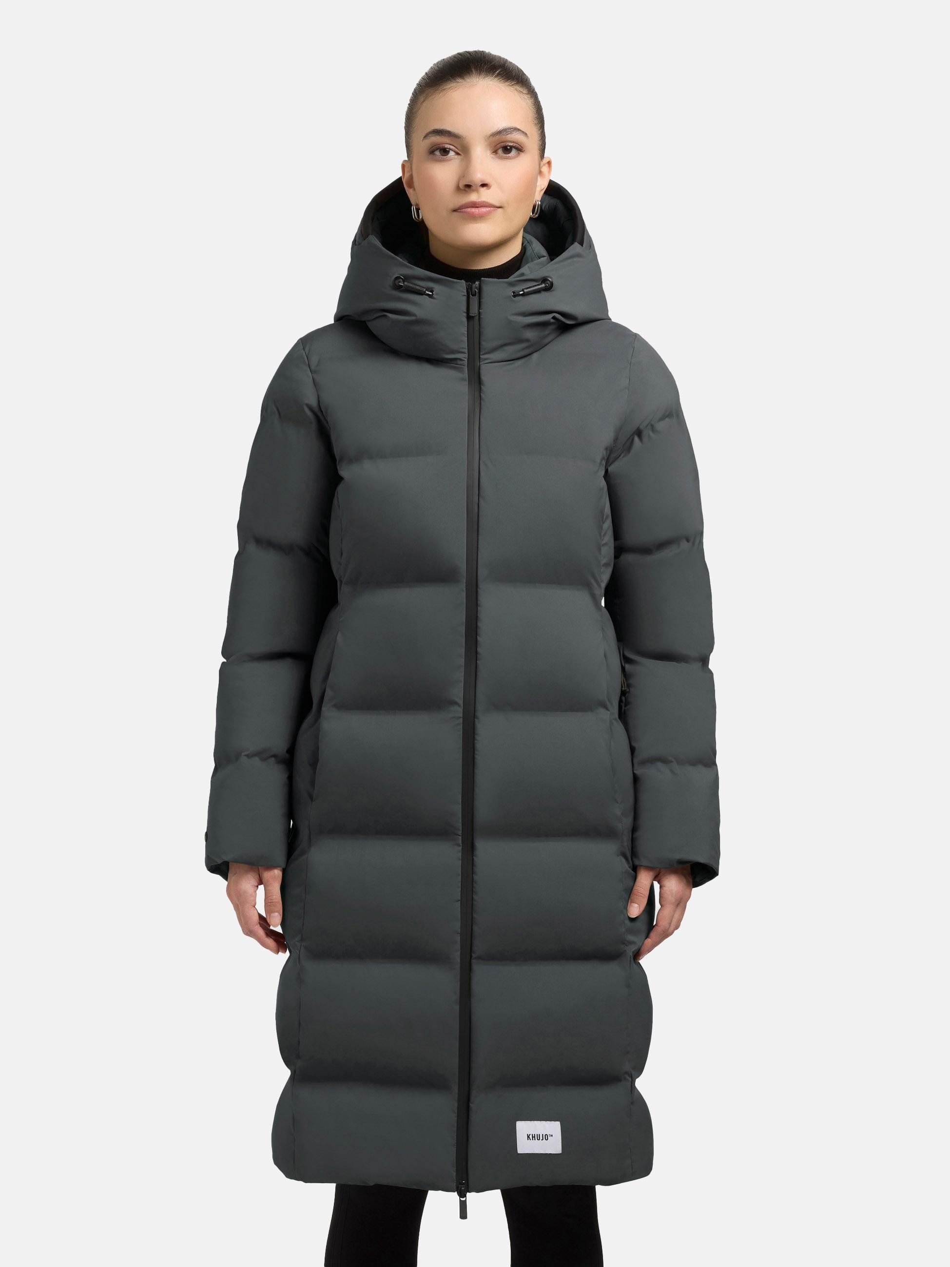 khujo Steppmantel "Finnie3" Warmer Damen Wintermantel mit großer Kapuze