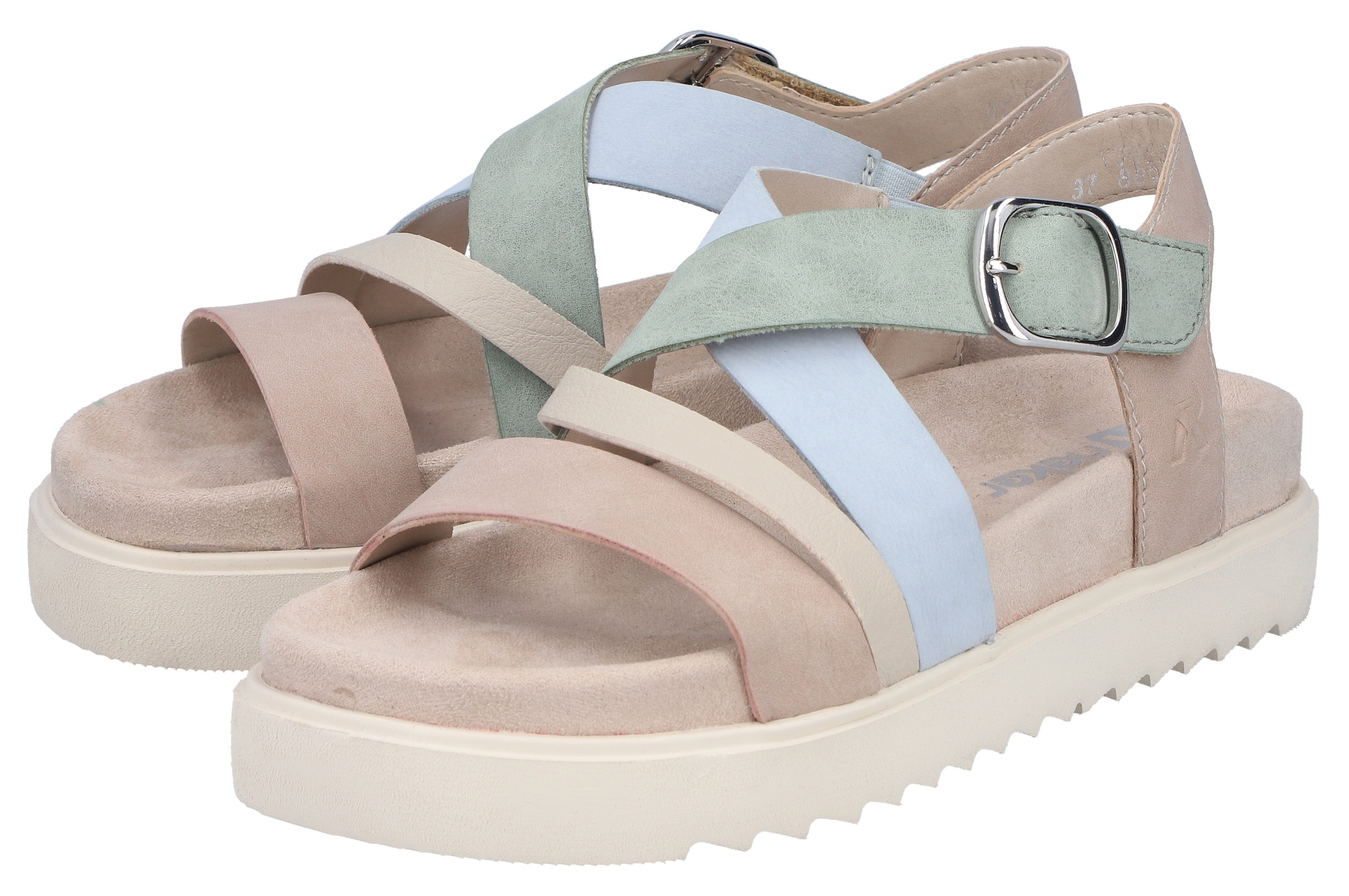 Rieker Plateausandale  Plateausandale, Sommerschuh mit Klett