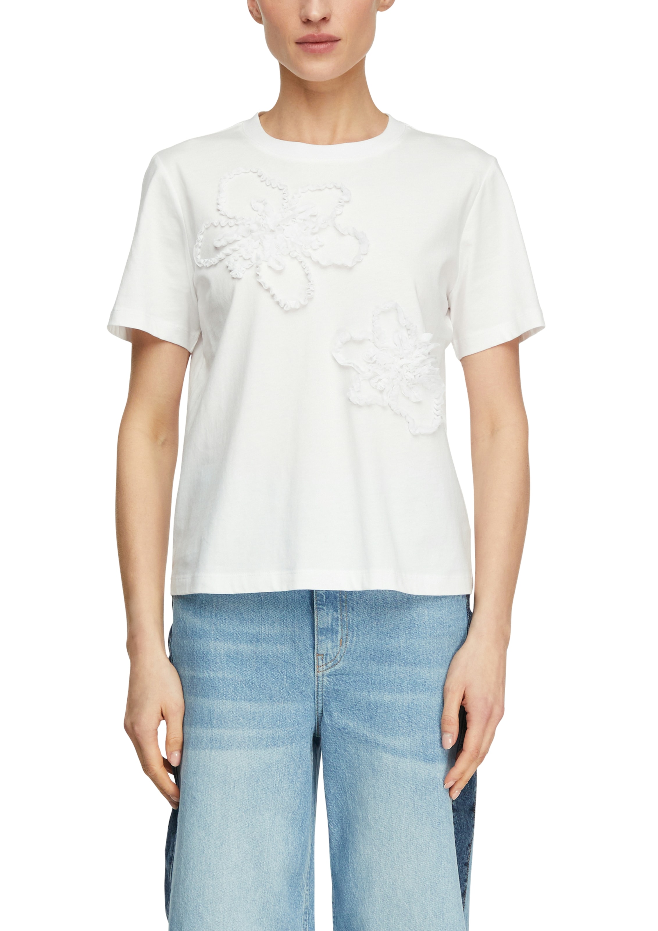 Comma T-Shirt mit Stickereien günstig online kaufen