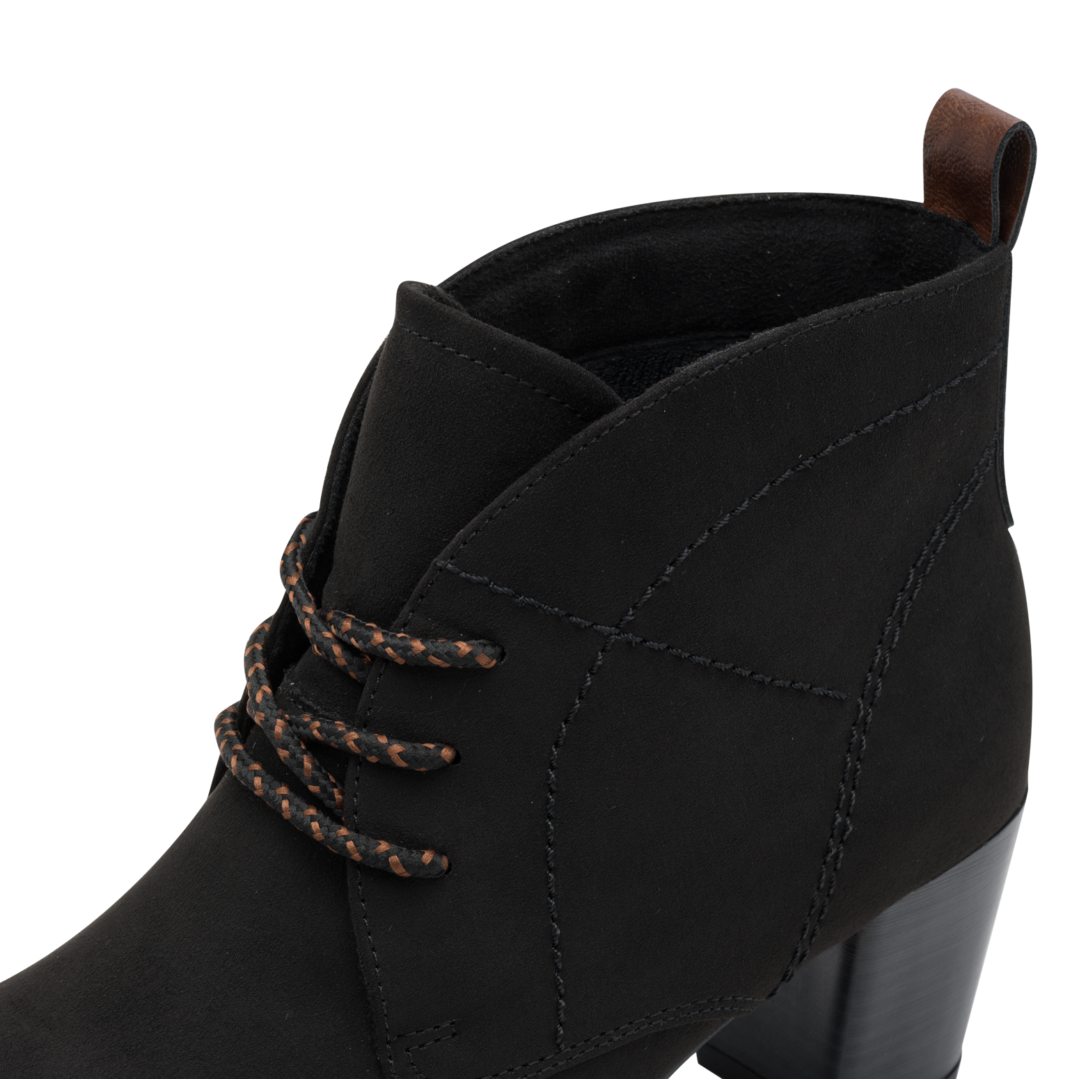 MARCO TOZZI Schnürstiefelette, Blockabsatz, Ankleboots, Schnürboots mit Ziernähten