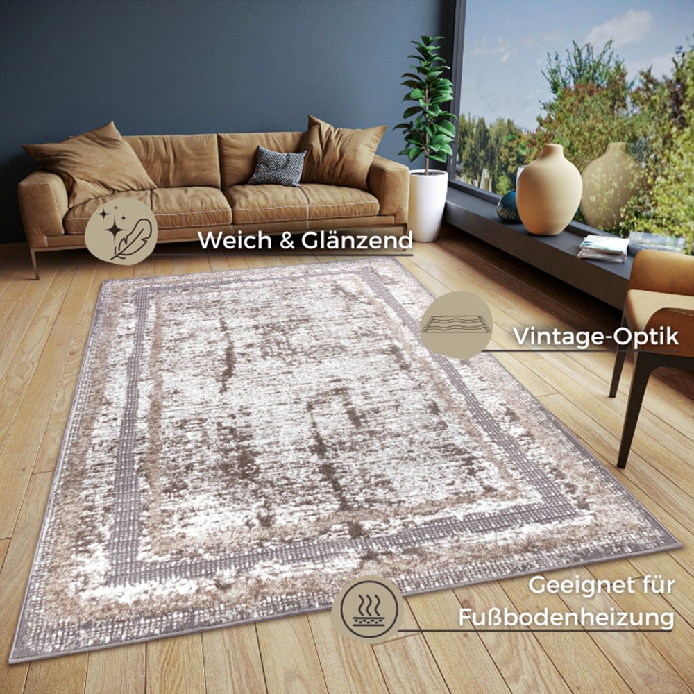 HANSE Home Teppich »Classic«, rechteckig, 13 mm Höhe, Vintage, Orient, pflegeleicht, robust, glänzend