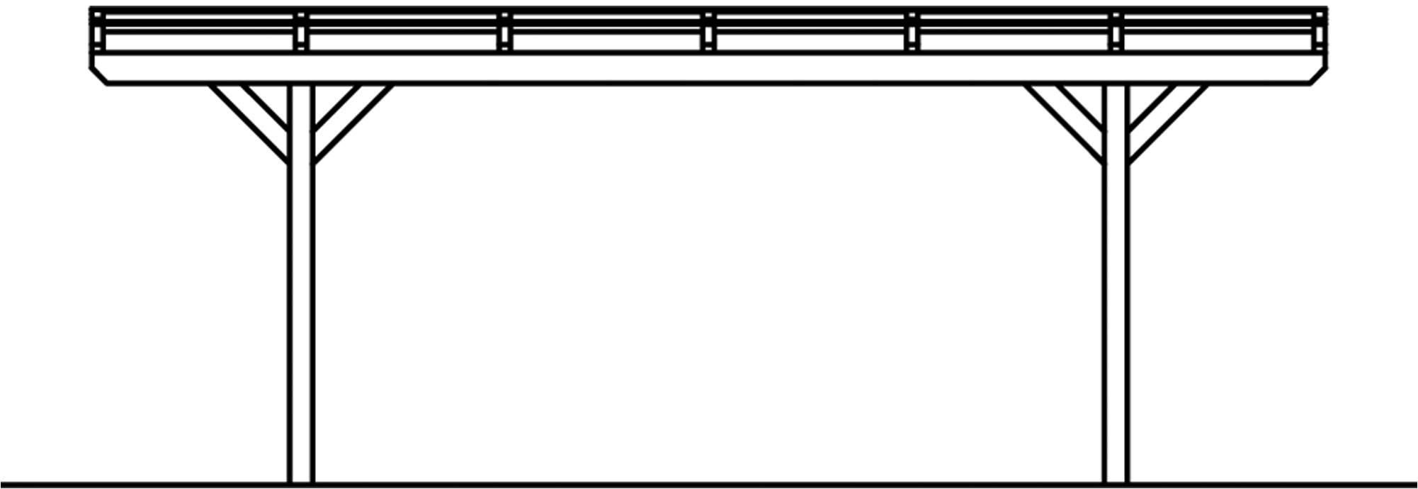 Skanholz Doppelcarport »Odenwald« Massivholz 546 cm Anthrazit