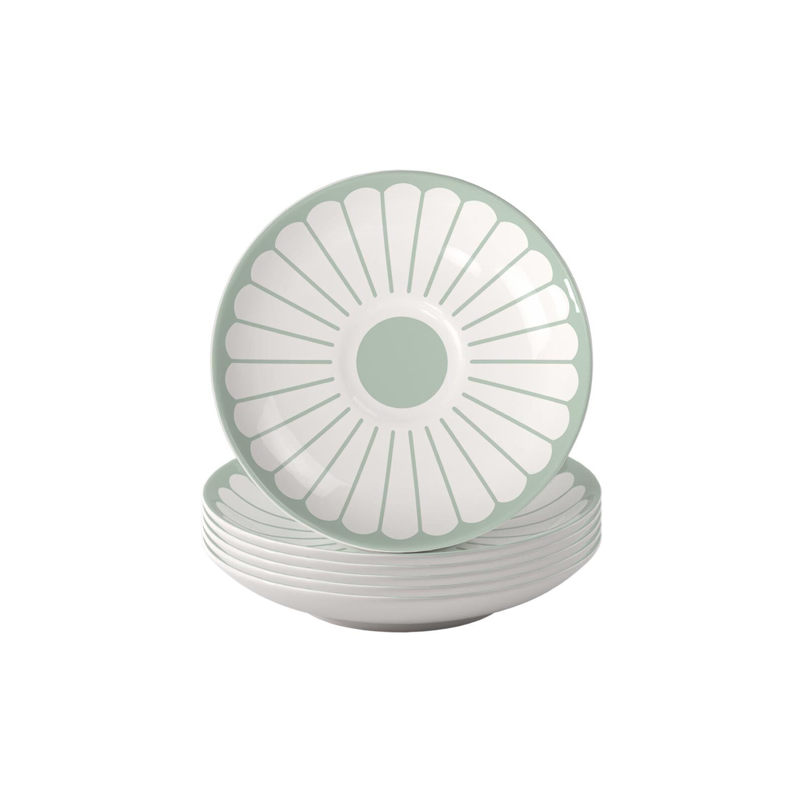 Villeroy & Boch Untertasse "Espressountertassen Fleur Couleur ø 11,7 cm 6er Set" Spülmaschinenfest, Mikrowellensicher