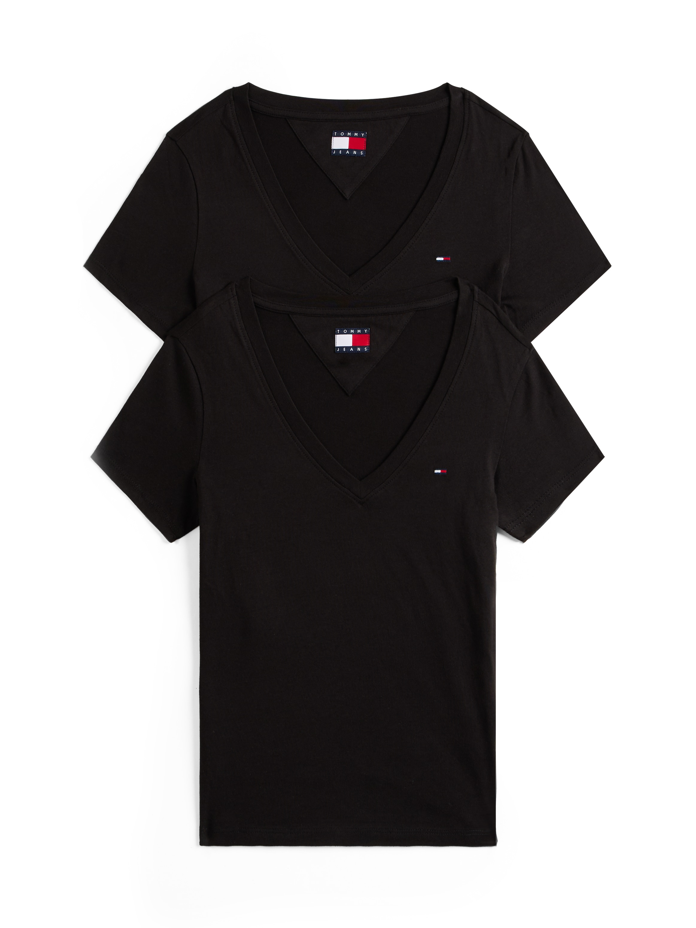 Tommy Jeans T-Shirt "TJW 2PACK V-NECK TEE" Packung, 2-er Pack, 2 Stk. mit L günstig online kaufen