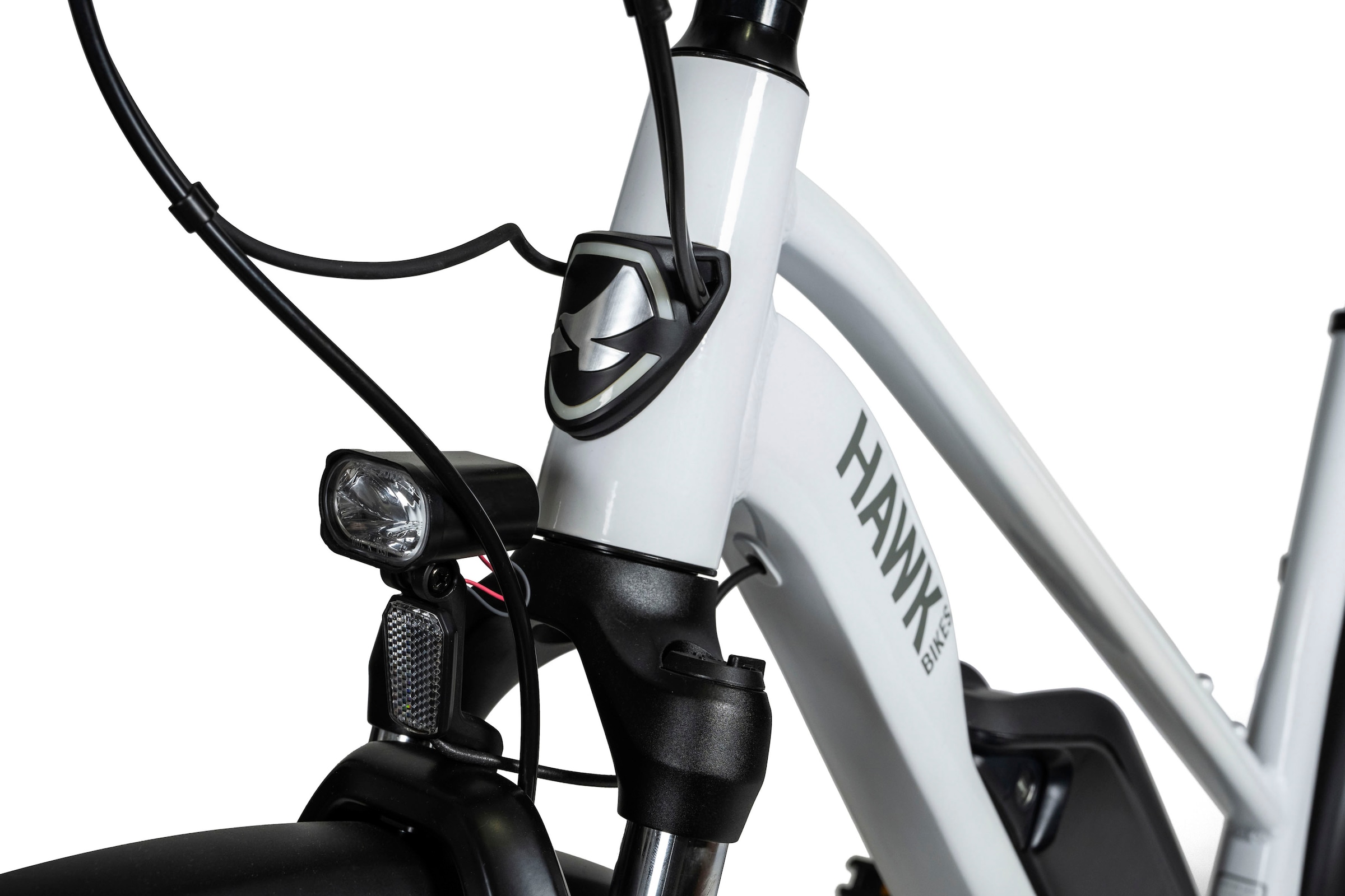 HAWK Bikes E-Bike »E-Trekking 500 Lady«, 10 Gang, Shimano, Deore, Mittelmotor 250 W, Pedelec, Elektrofahrrad für Damen u. Herren, Trekkingrad
