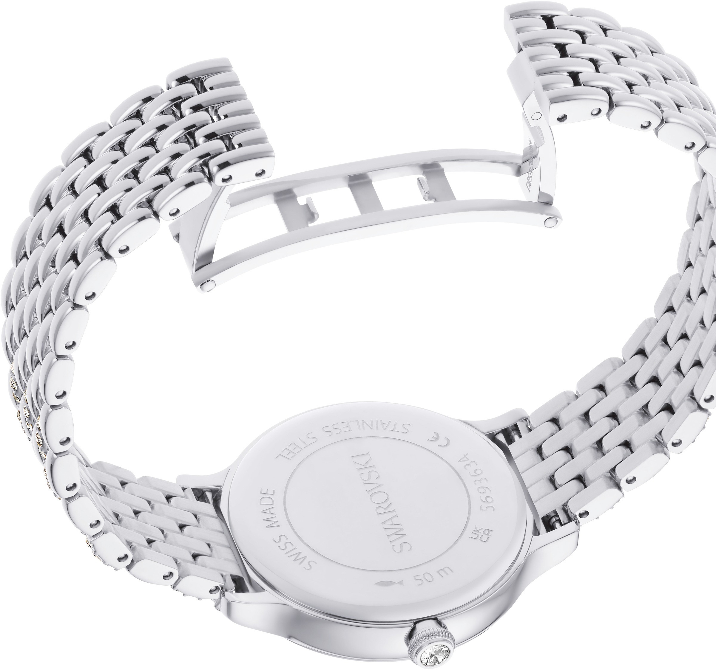 Swarovski Quarzuhr »IMBER«, Armbanduhr, Damenuhr, Swiss Made, Edelstahlarmband, analog