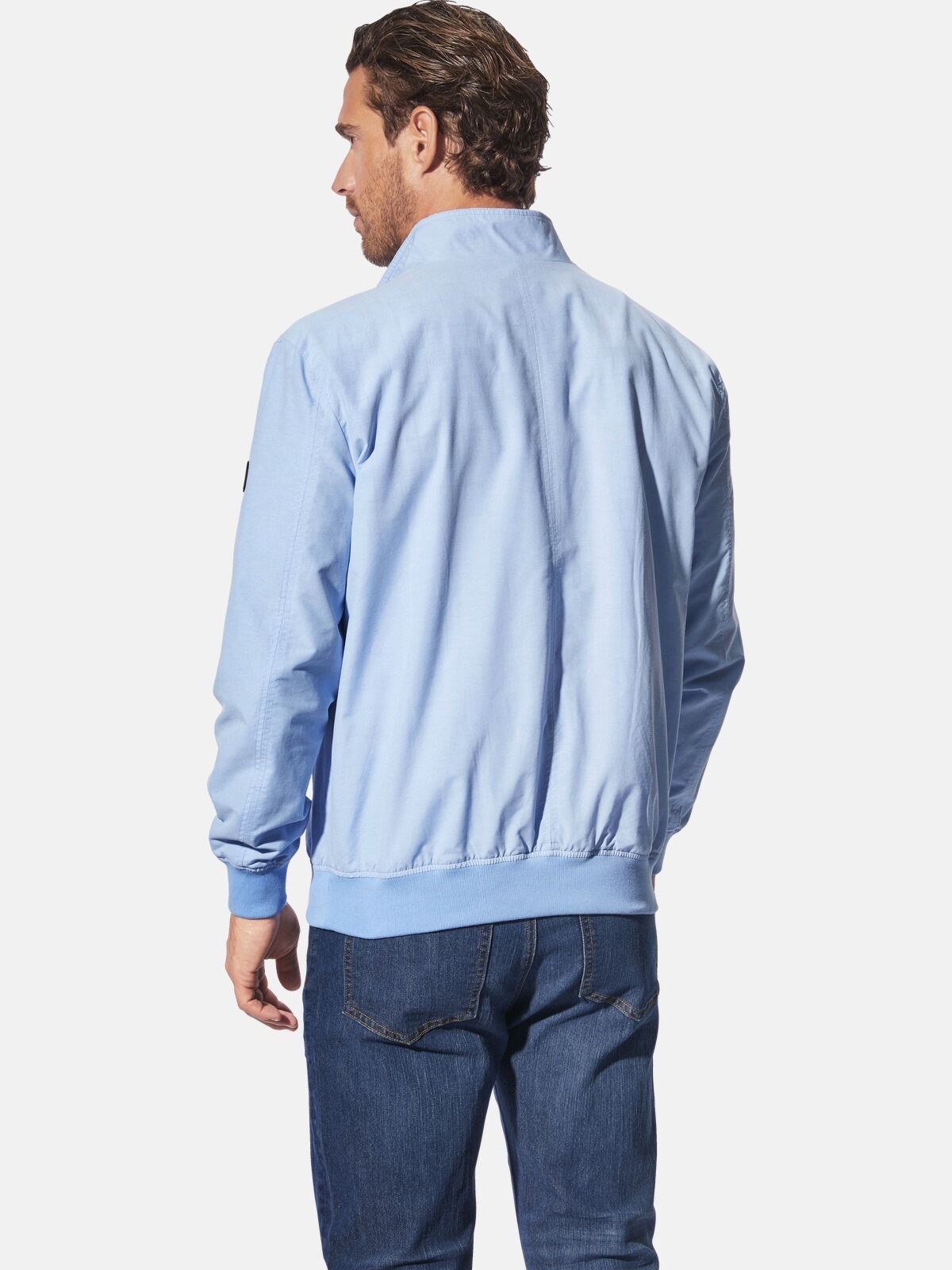 Blouson BABISTA "Jacke HALMIR", Herren, Gr. 64, blau (hellblau), Obermaterial: 70% Baumwolle CO. 30% Polyamid ECONYL PA ECONYL., Jacken Blouson 3
