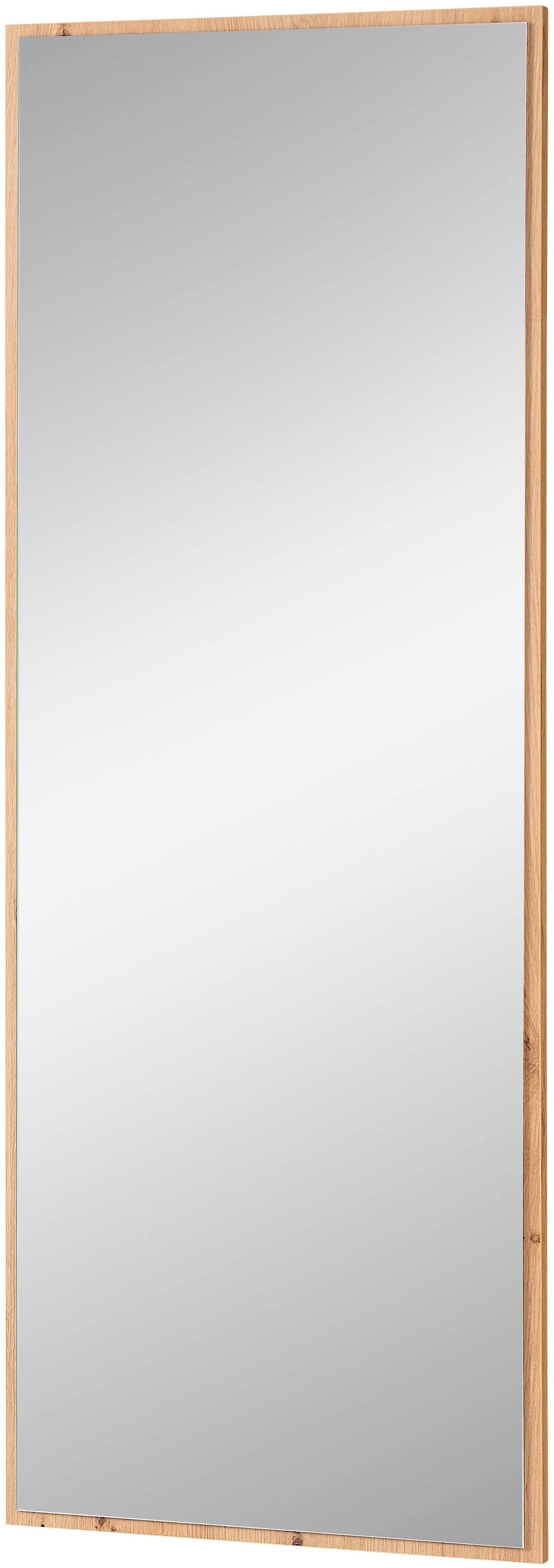 INNOSTYLE Garderobenspiegel "BARI Wandspiegel", B/H/T: 44cm x 117cm x 2cm, Holzoptik matt ohne Facettenschliffschilfgrün, artisan eiche nachbildung,