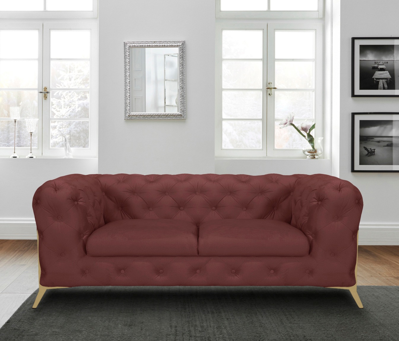 Home affaire Chesterfield-Sofa "Amaury" aufwändige Knopfheftung, moderne Ch günstig online kaufen