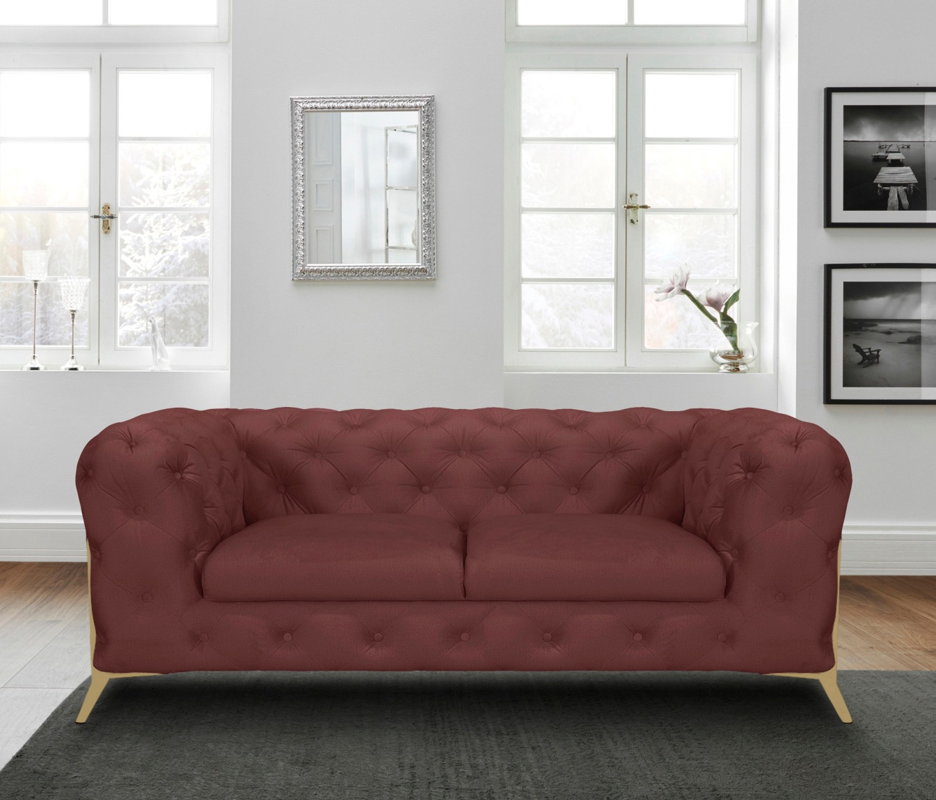 Leonique Chesterfield-Sofa "Amaury", aufwändige Knopfheftung, moderne Chest günstig online kaufen