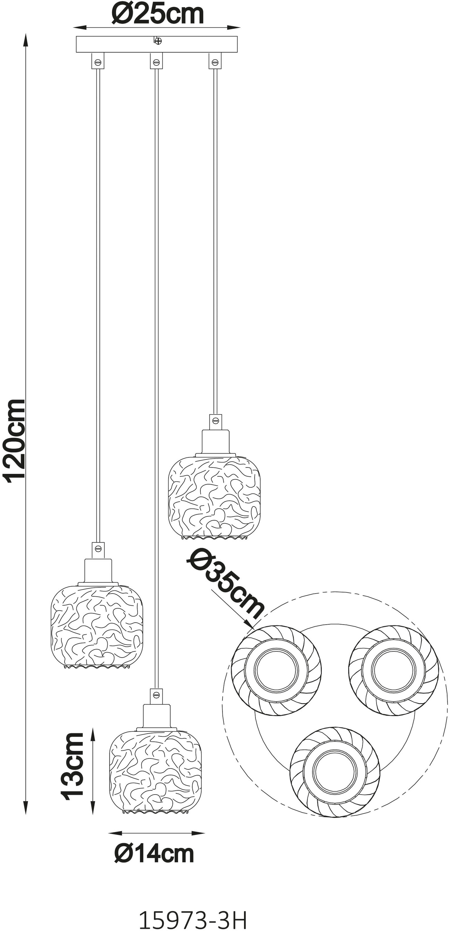 GLOBO LIGHTING Hängeleuchte »ANTONIO« E27 1 Stk. Beige Hängeleuchte mit Rauchglas und verchromten Akzenten