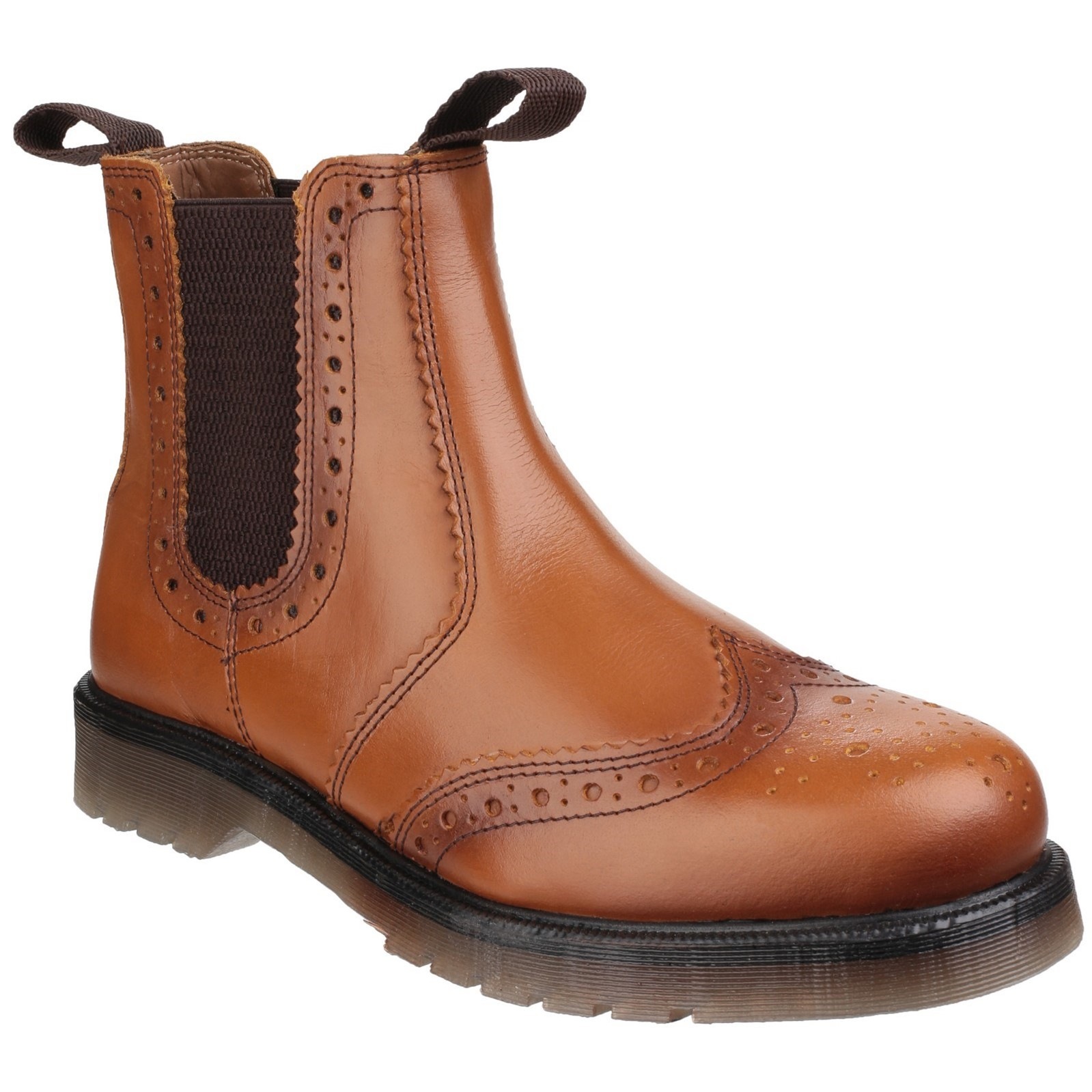 Stiefelette Herren Stiefel Dalby mit Flügelkappe und Anziehlaschen
