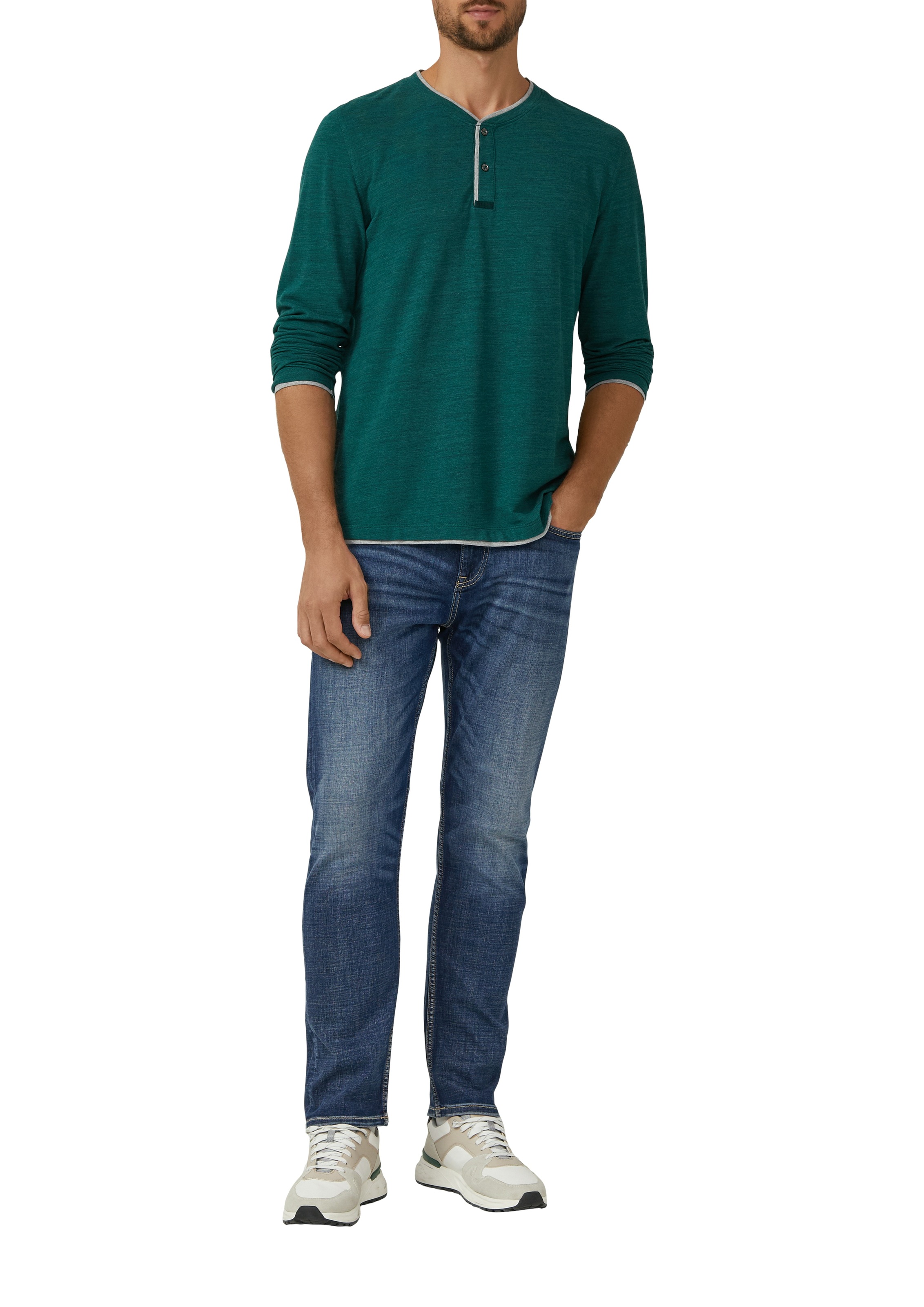 s.Oliver Henleyshirt, mit Kontrast-Details günstig online kaufen