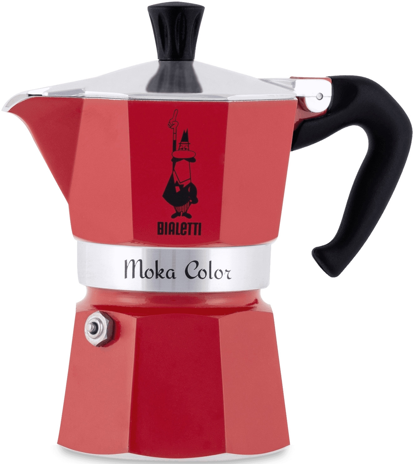 BIALETTI Espressokocher "Moka Express", 0,13 l Kaffeekanne, Aluminium, in hochwertiger Lackierung, 1 Tasse