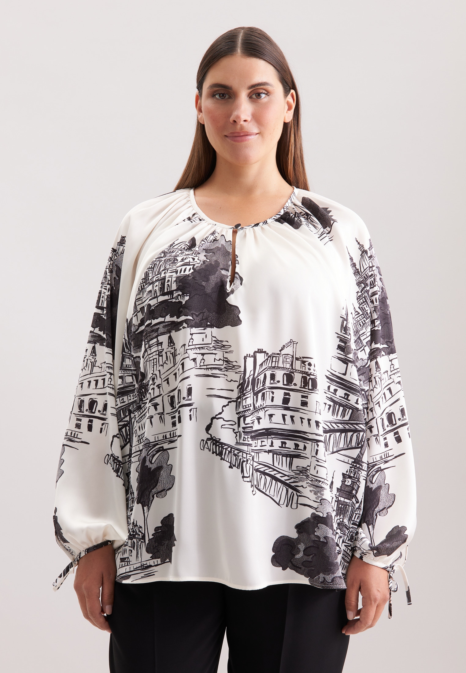 seidensticker Schlupfbluse "Schwarze Rose" 1/1 Druck günstig online kaufen