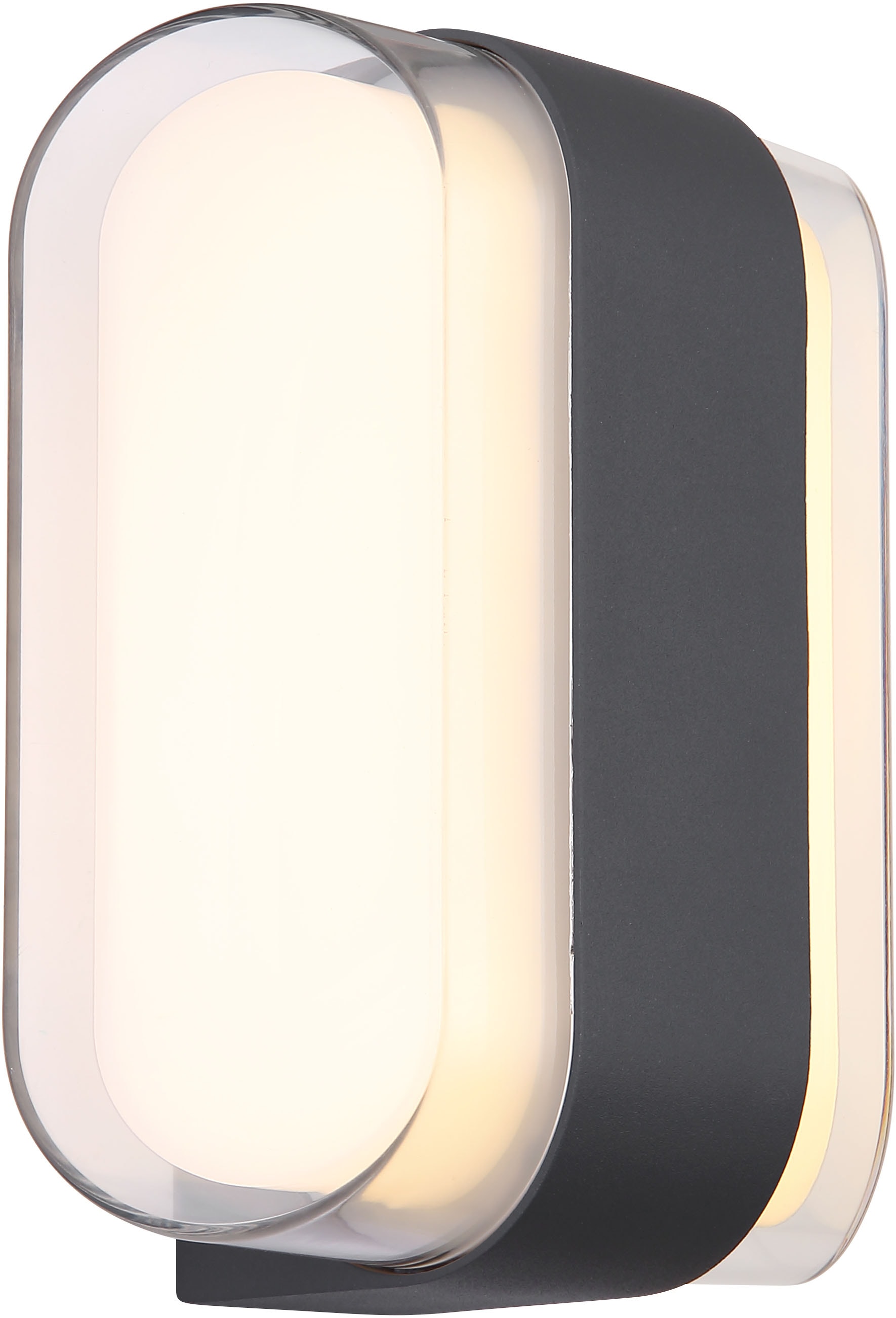 GLOBO LIGHTING LED Außen-Wandleuchte »PLIXON«, Leuchtmittel LED-Modul | LED fest integriert, Außenbereich/IP54/3000K/Kunststoff opal/anthrazit
