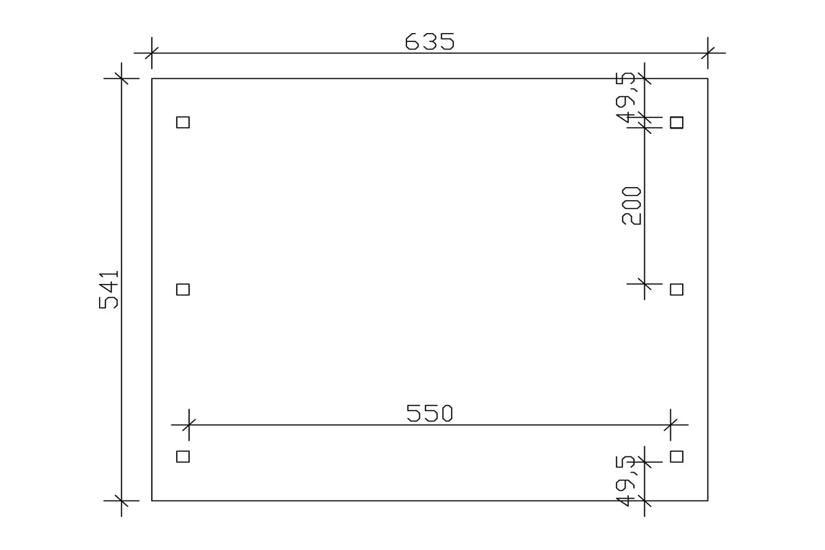 Skanholz Doppelcarport »Franken«, Leimholz-Nordisches Fichtenholz, 550 cm, braun