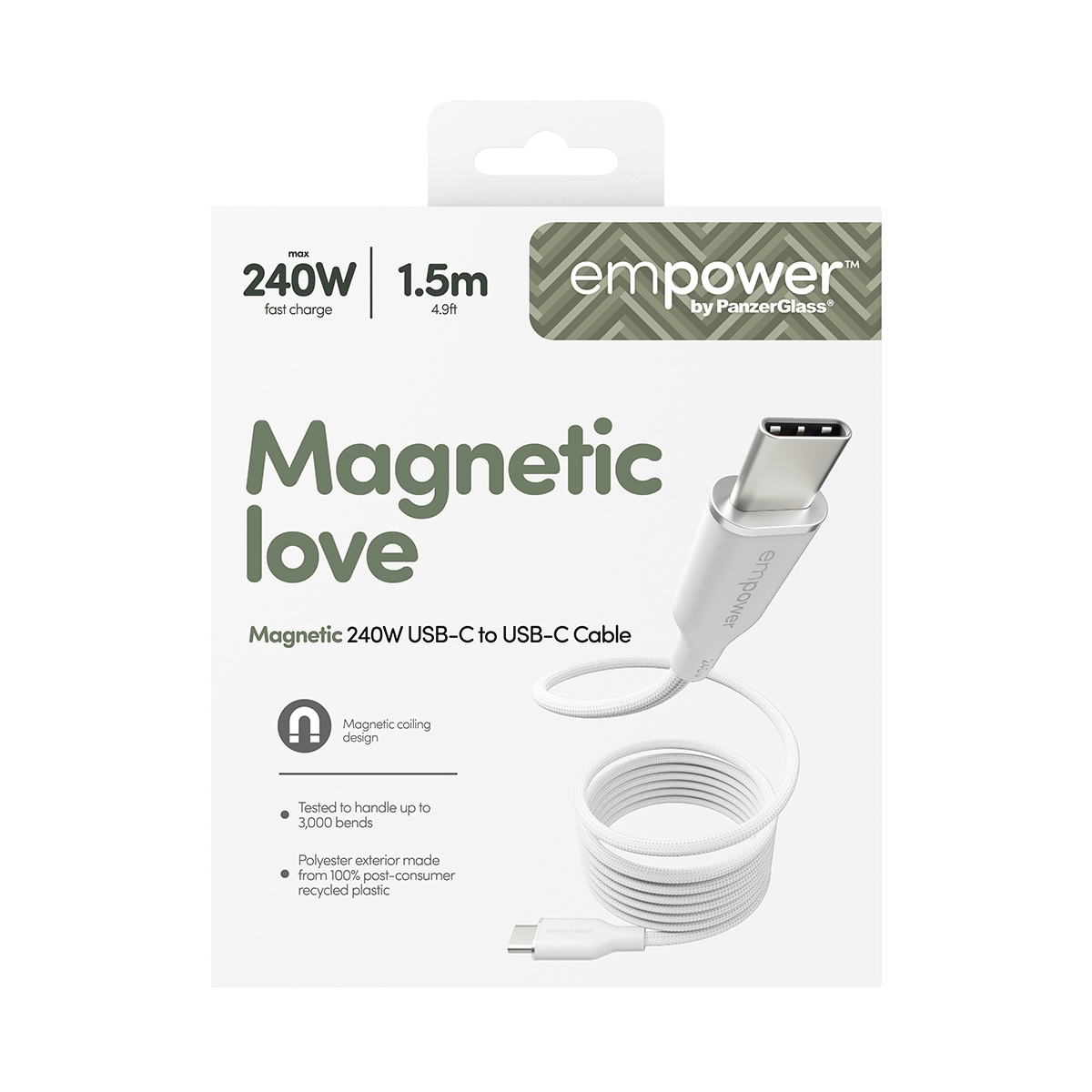 empower USB-Kabel »Magnetic 240W USB-C-USB zu C Kabel USB 2.0 1,5 m« USB-C 150 cm