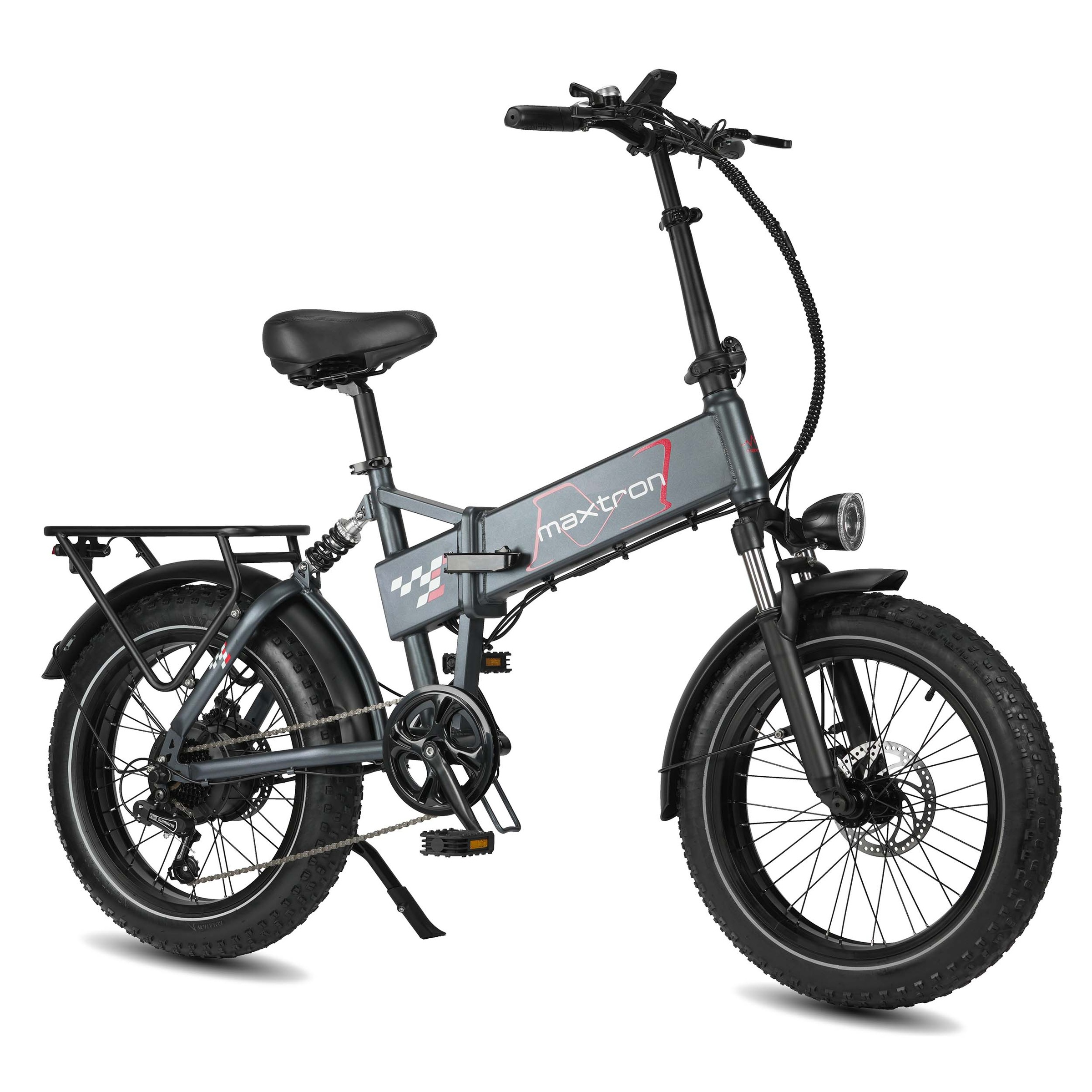 Maxtron "Maxtron Polaris 20-Zoll Elektro-Fatbike" 7 Gang Shimano Kettenschaltung Heckmotor 250 W Packung, mit 60 Nm Power – perfekt für City-Pendler