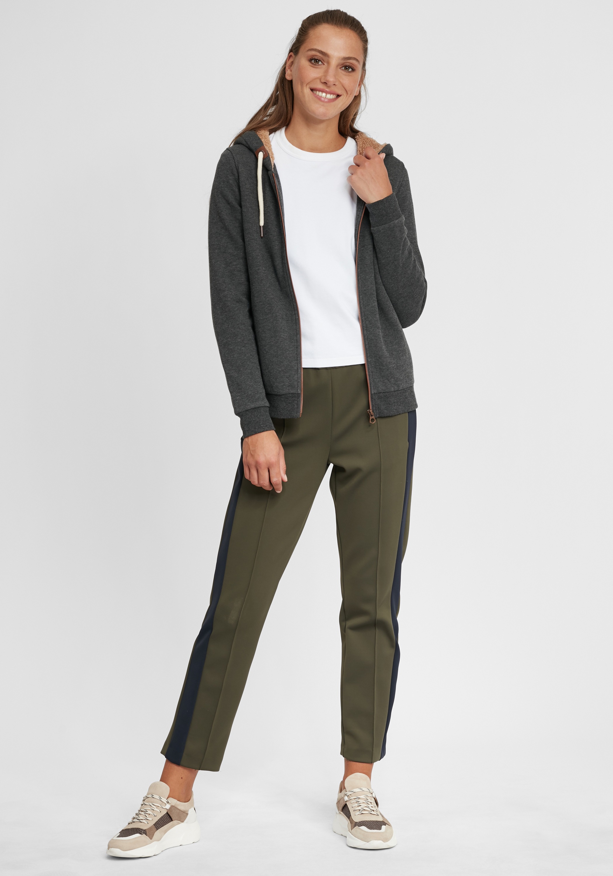 OXMO OXVicky Damen Sweatjacke Grau XS 2