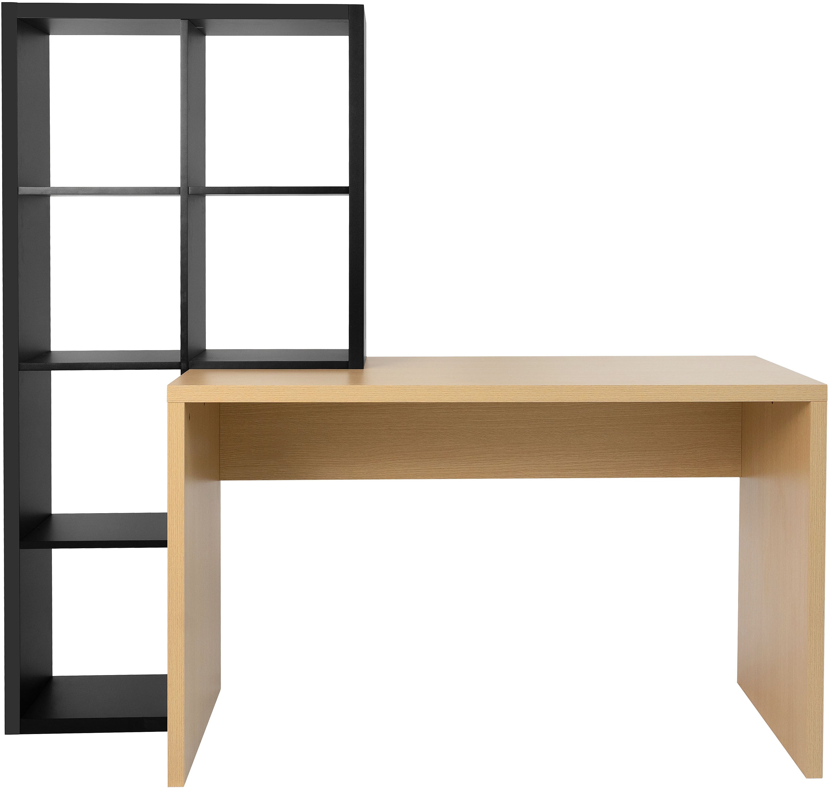 Thumbnail - OTTO home Regal-Schreibtisch "Triest, Computertisch mit Raumtrenner, Breite 156 cm", Regalelement flexibel montierbar, 6...